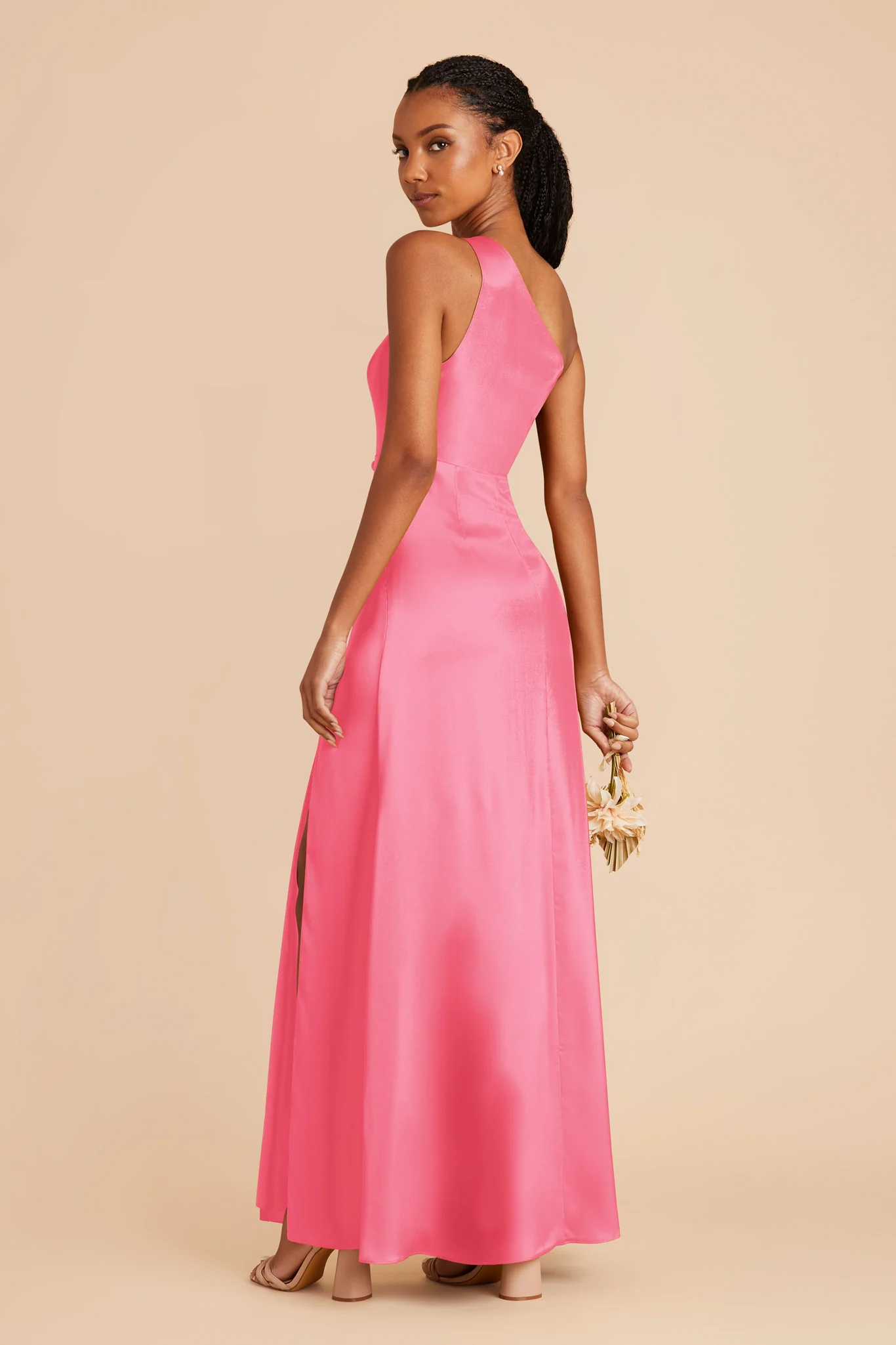 Kira Matte Satin Dress - Bon Bon Pink - Image 4