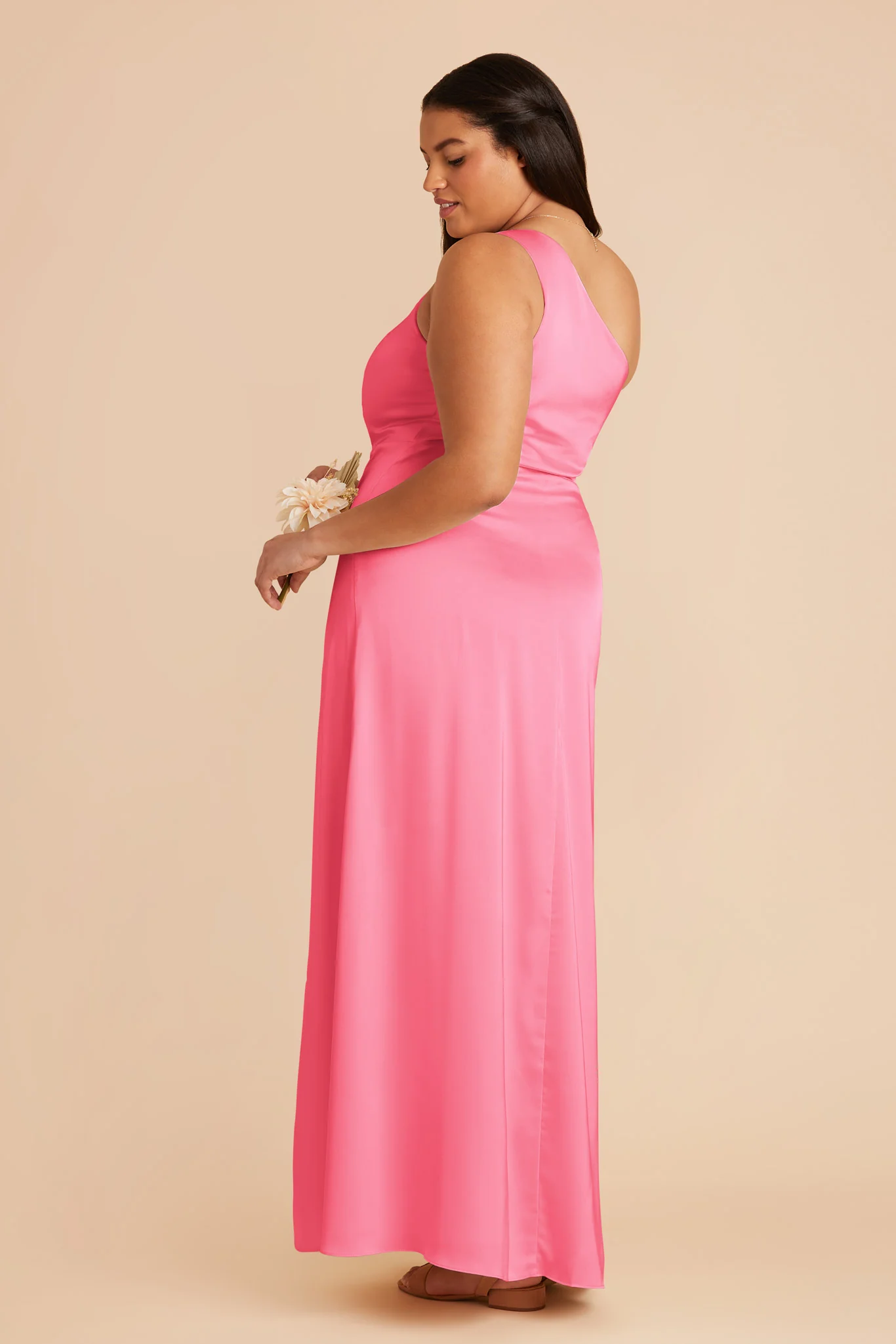 Kira Matte Satin Dress - Bon Bon Pink - Image 8