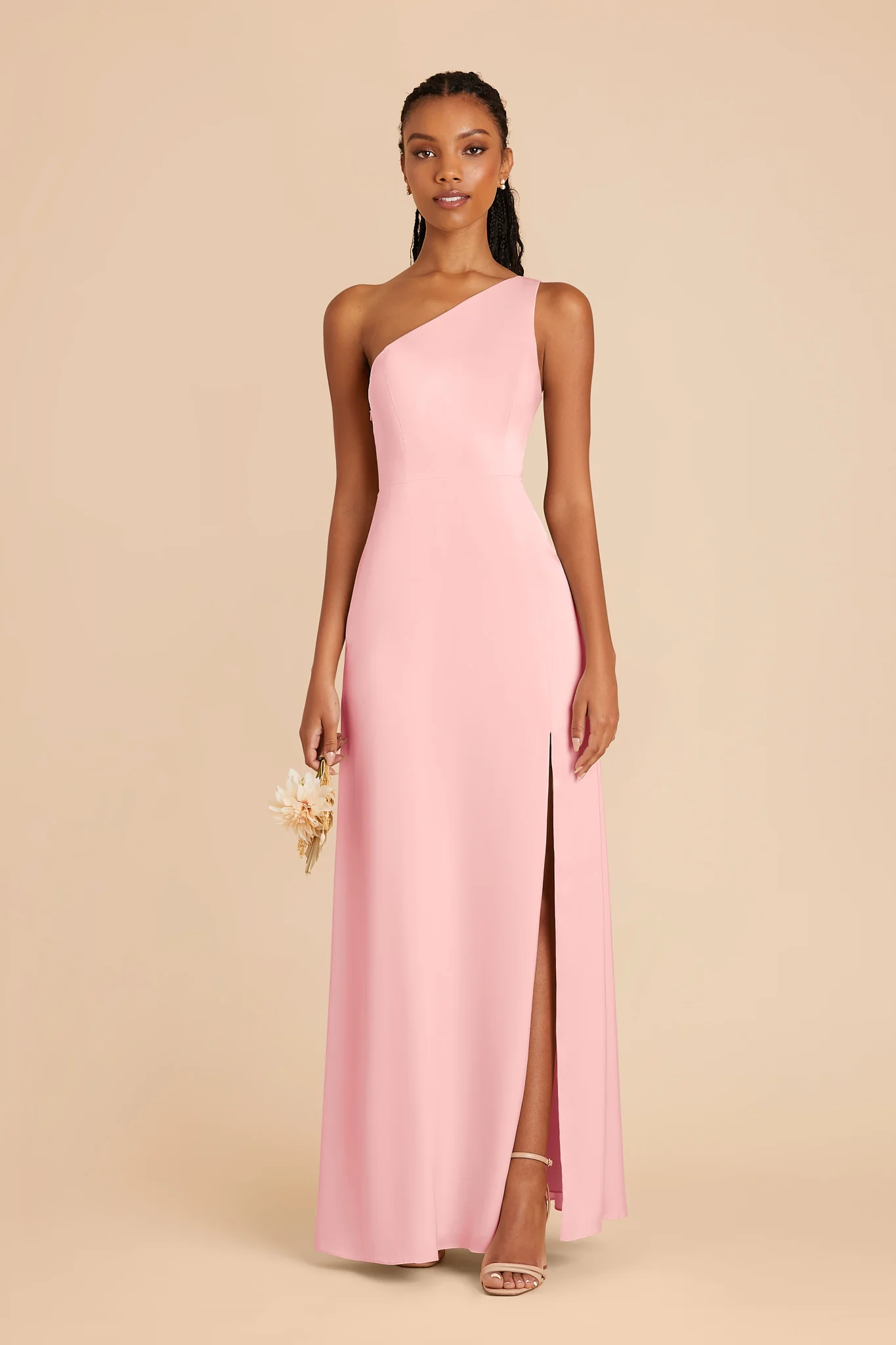 Kira Matte Satin Dress - Bubblegum Pink