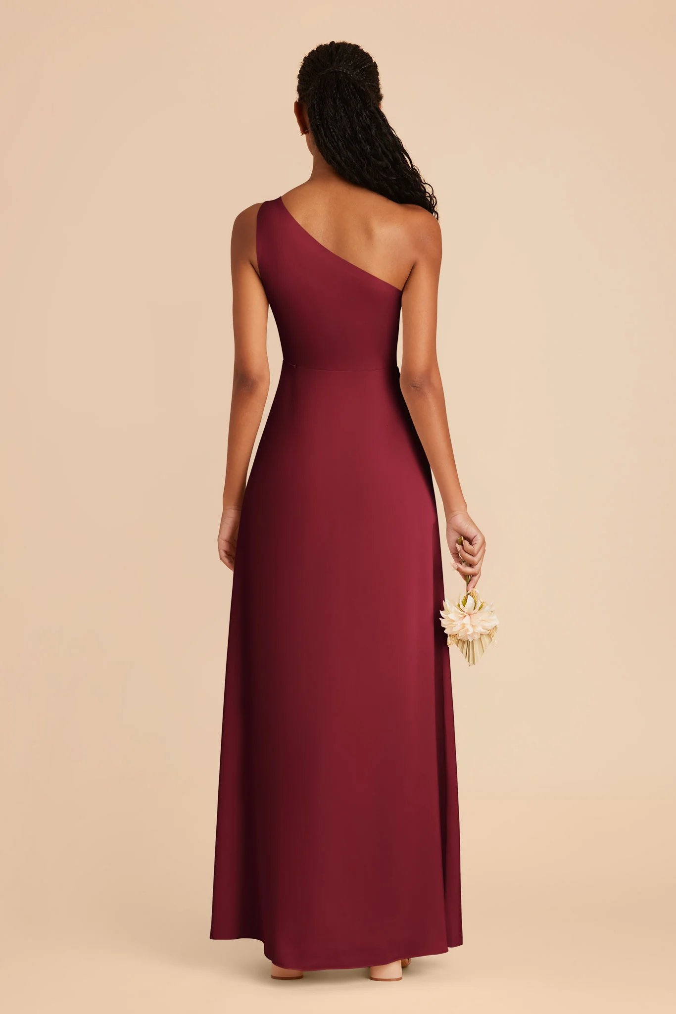 Kira Matte Satin Dress - Burgundy - Image 5