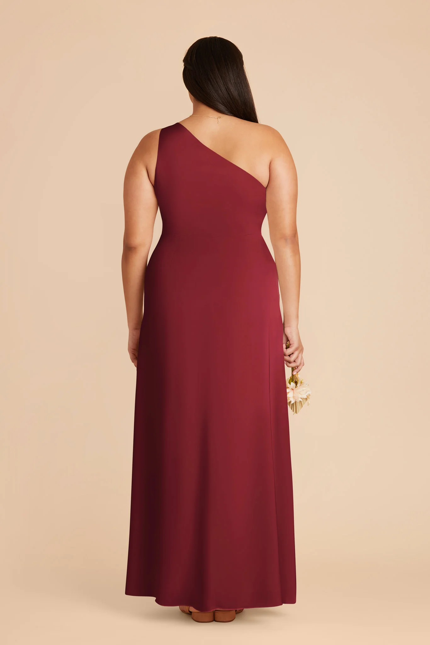 Kira Matte Satin Dress - Burgundy - Image 7