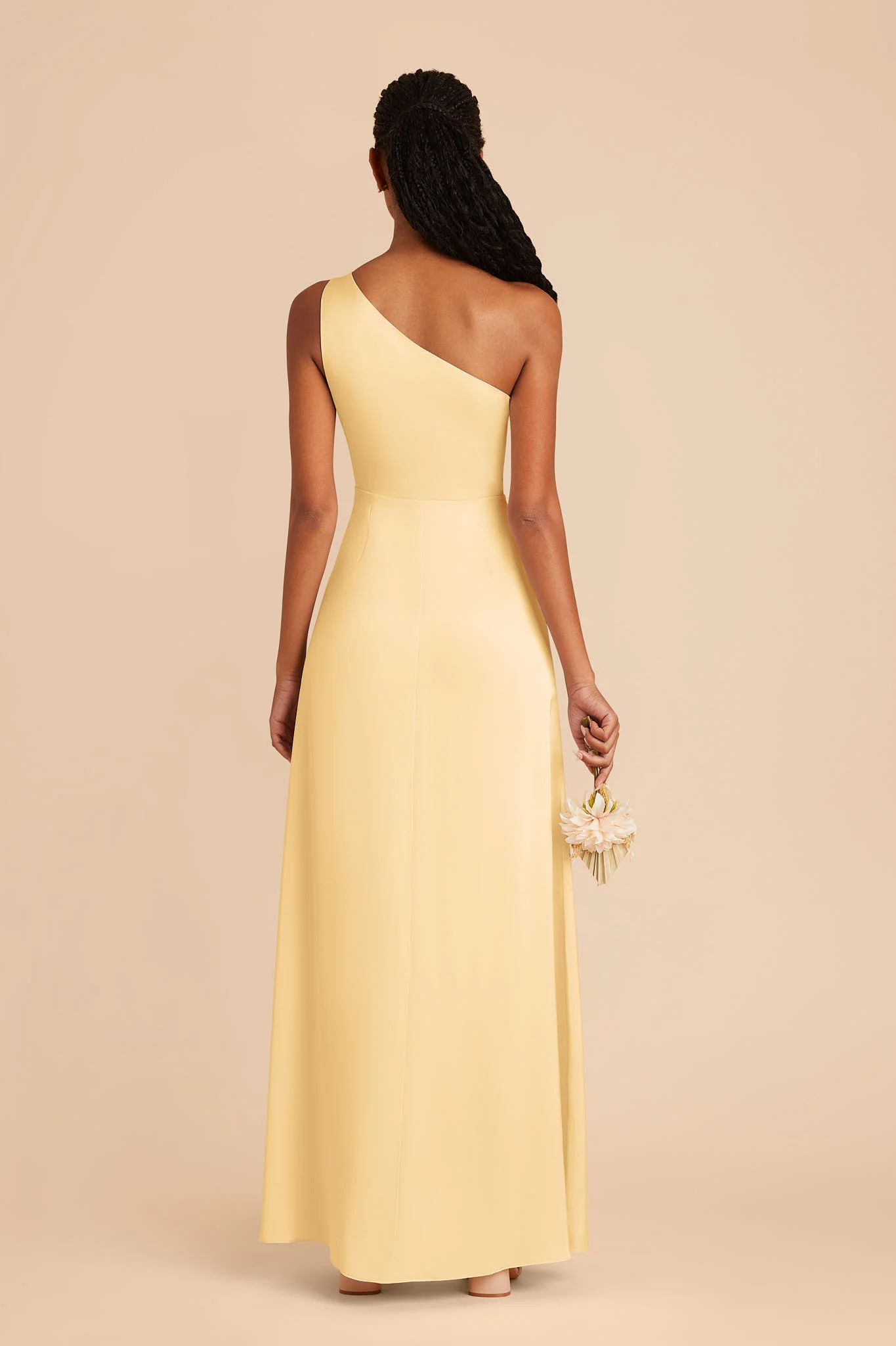 Kira Matte Satin Dress - Butter - Image 4