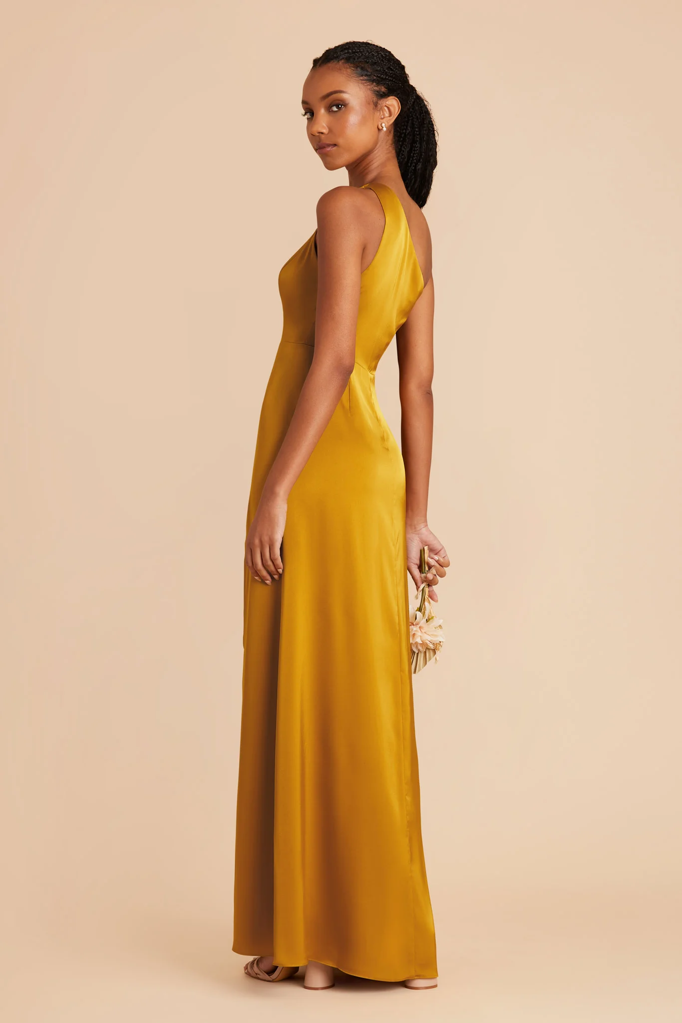 Kira Matte Satin Dress - Butterscotch - Image 5