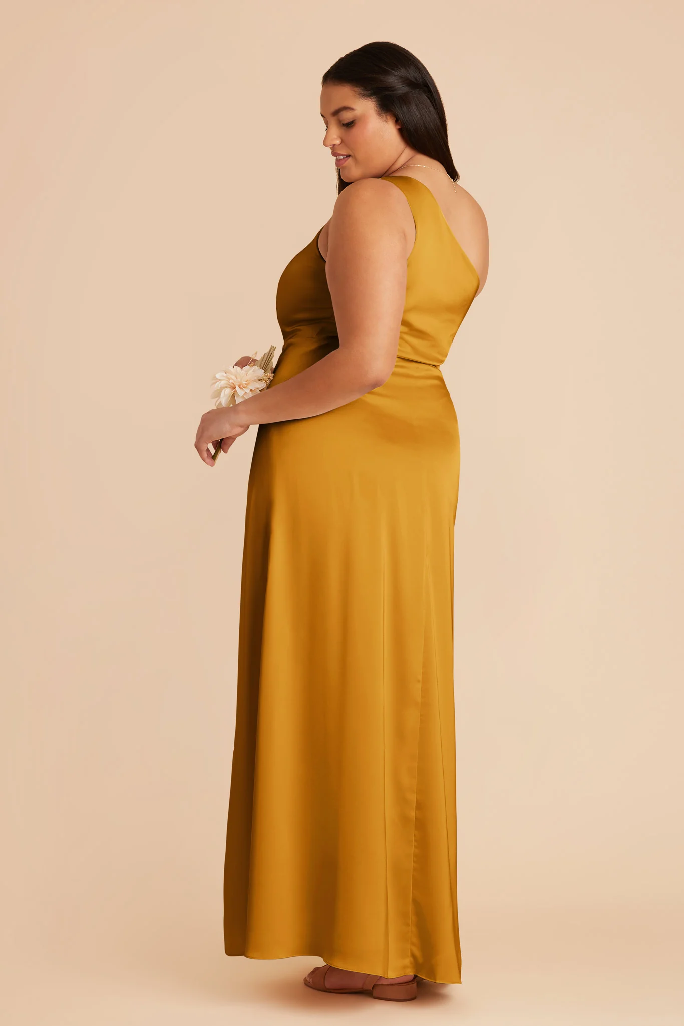 Kira Matte Satin Dress - Butterscotch - Image 9