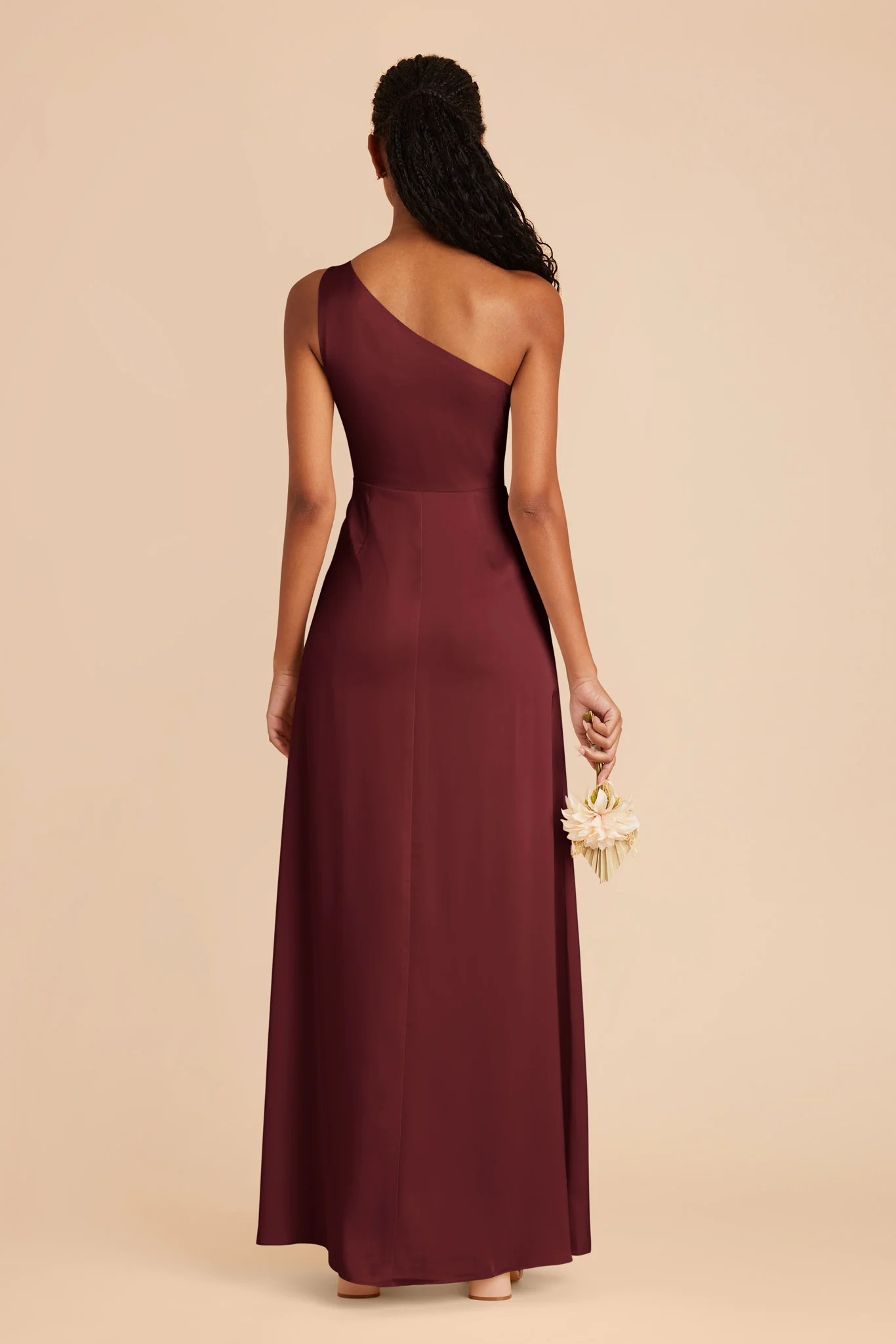 Kira Matte Satin Dress - Cabernet - Image 5