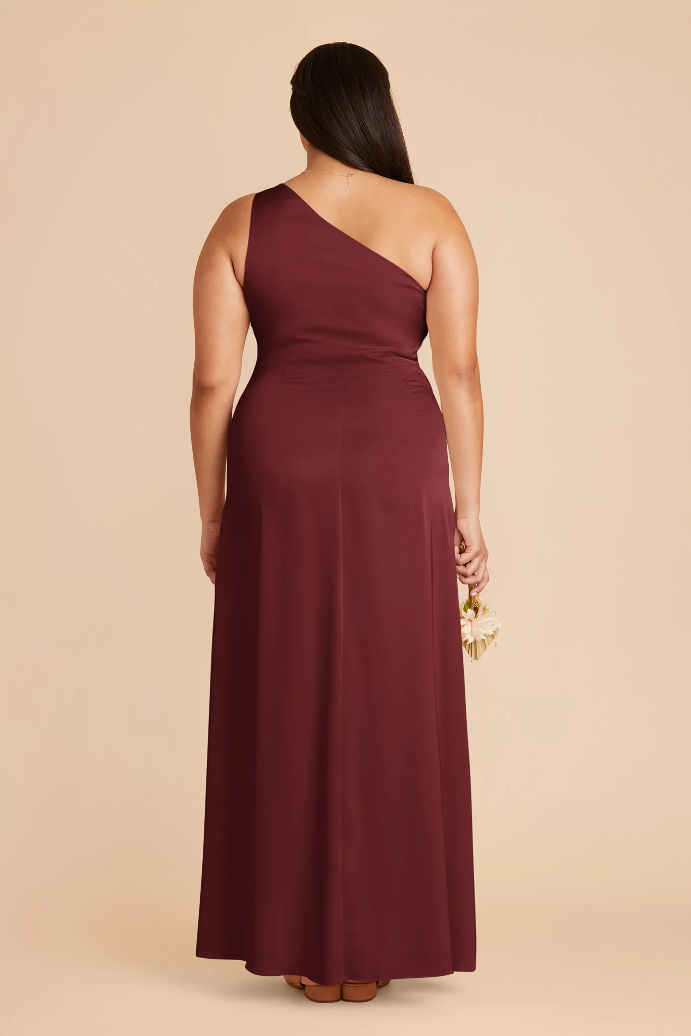 Kira Matte Satin Dress - Cabernet - Image 7