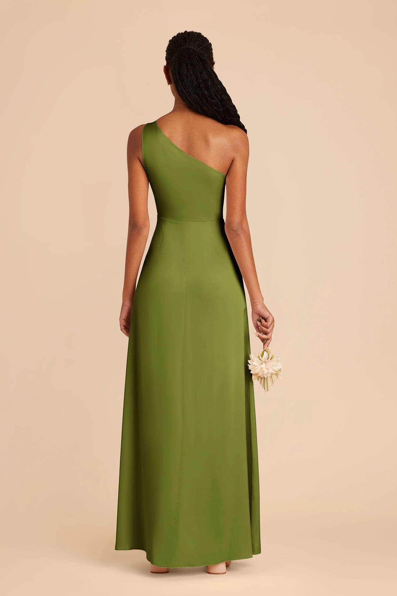 Kira Matte Satin Dress - Cactus - Image 4