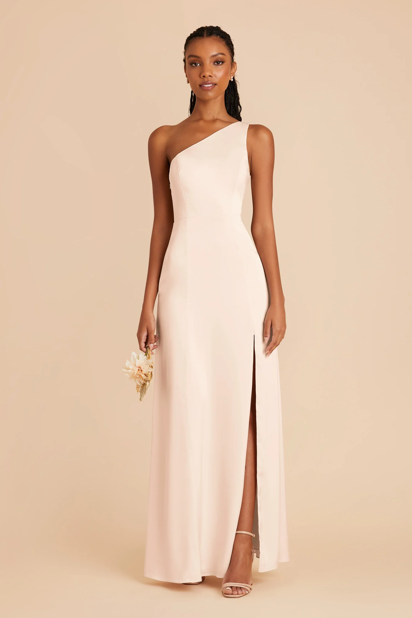 Kira Matte Satin Dress - Champagne - Image 4