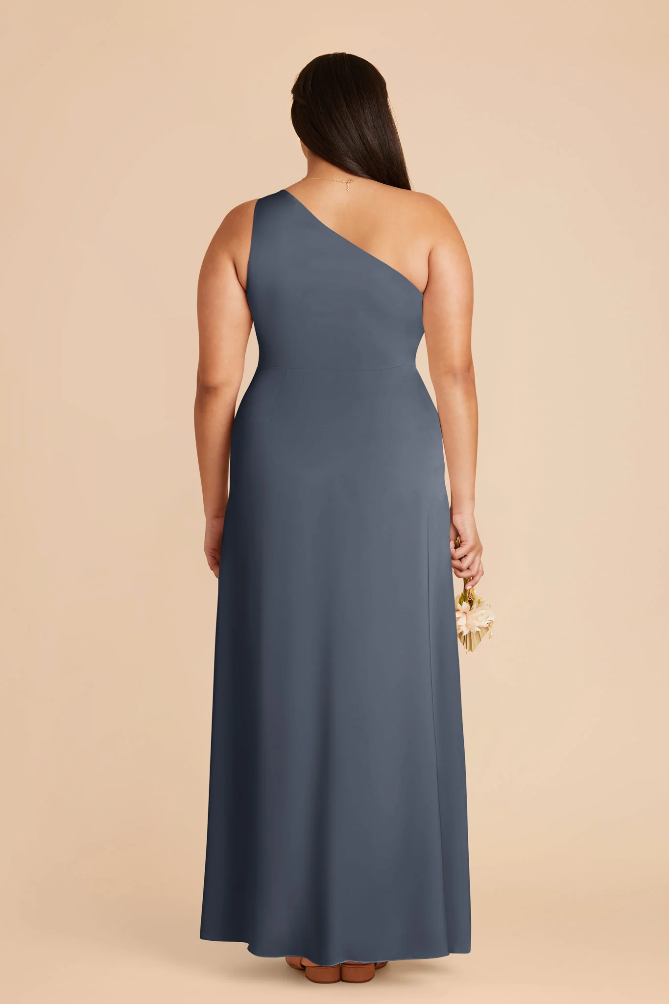 Kira Matte Satin Dress - Dusk Blue - Image 7