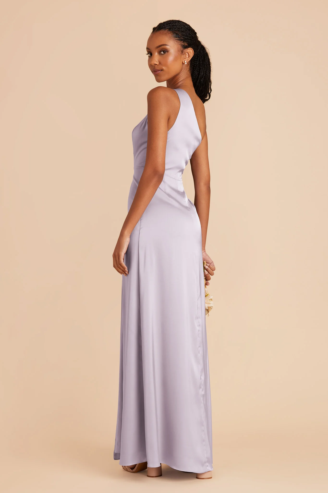 Kira Matte Satin Dress - Dusty Lilac - Image 5