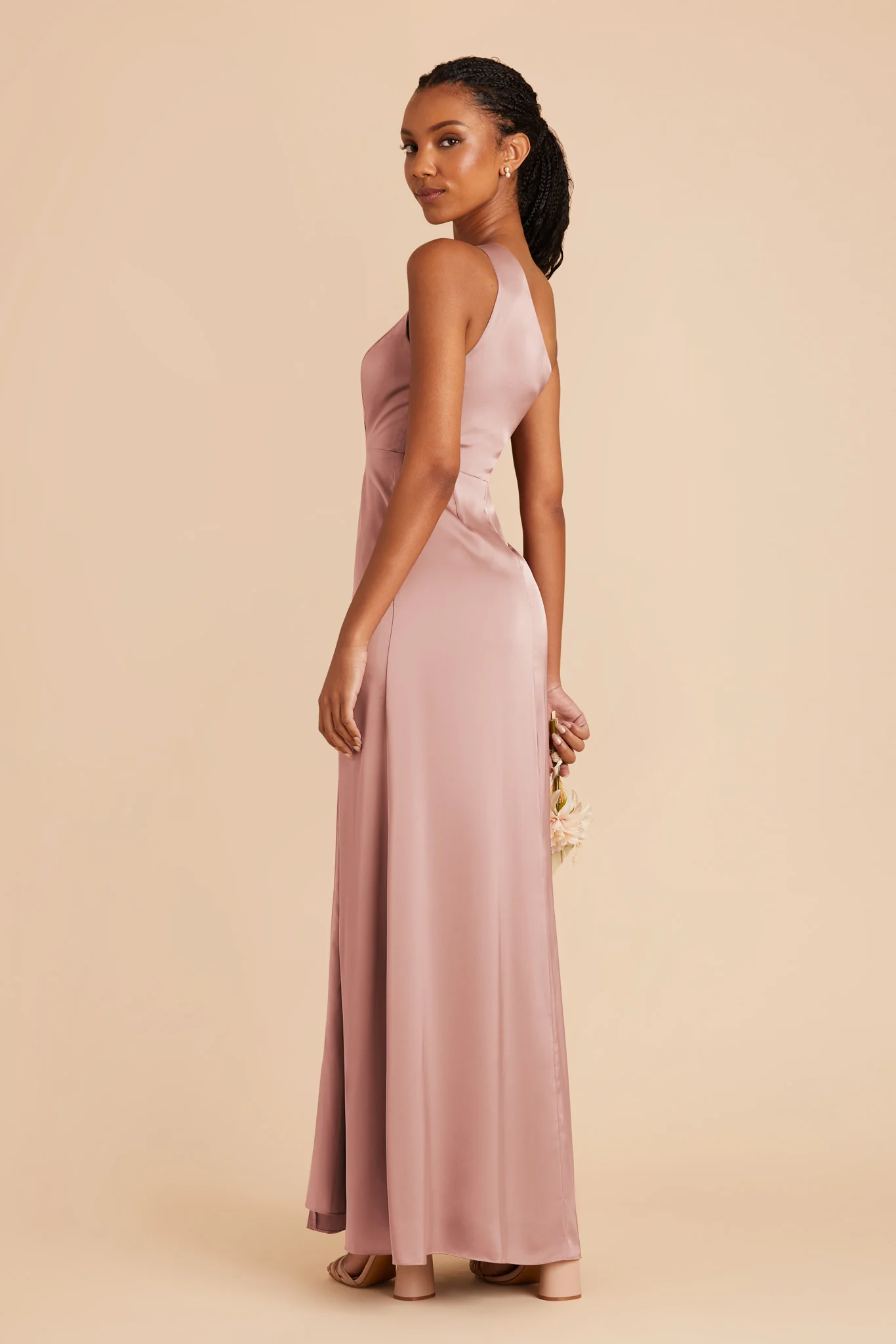 Kira Matte Satin Dress - English Rose - Image 5