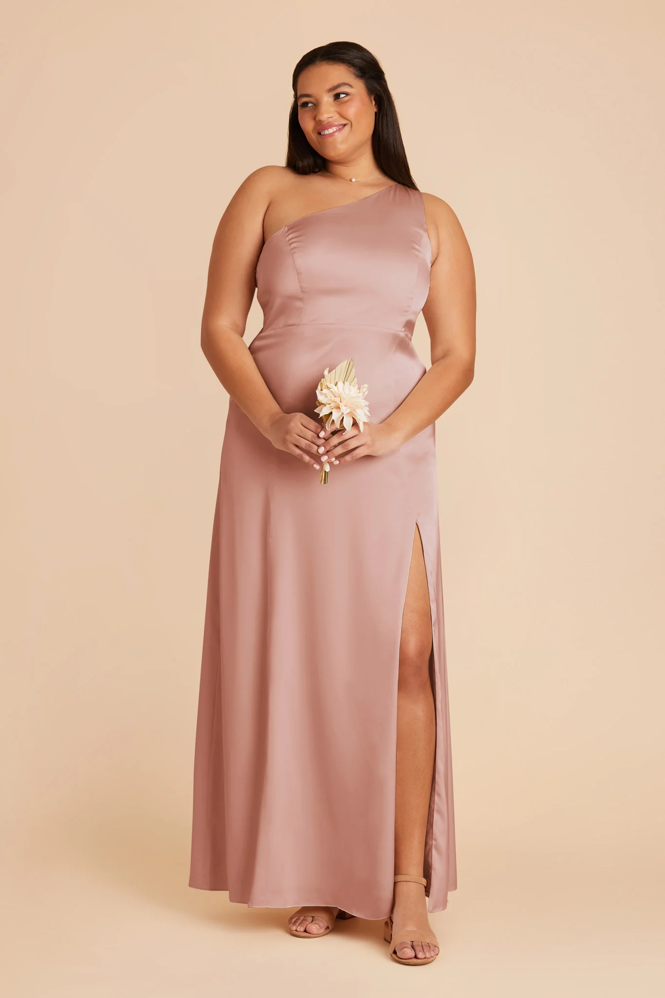 Kira Matte Satin Dress - English Rose - Image 7