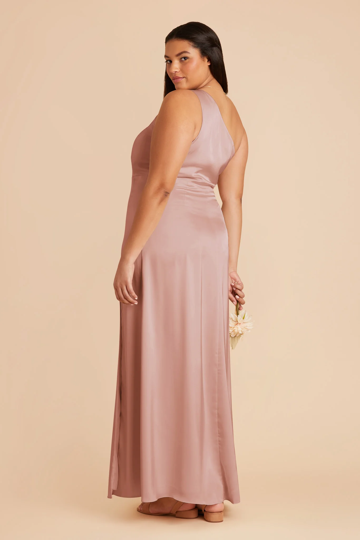 Kira Matte Satin Dress - English Rose - Image 9