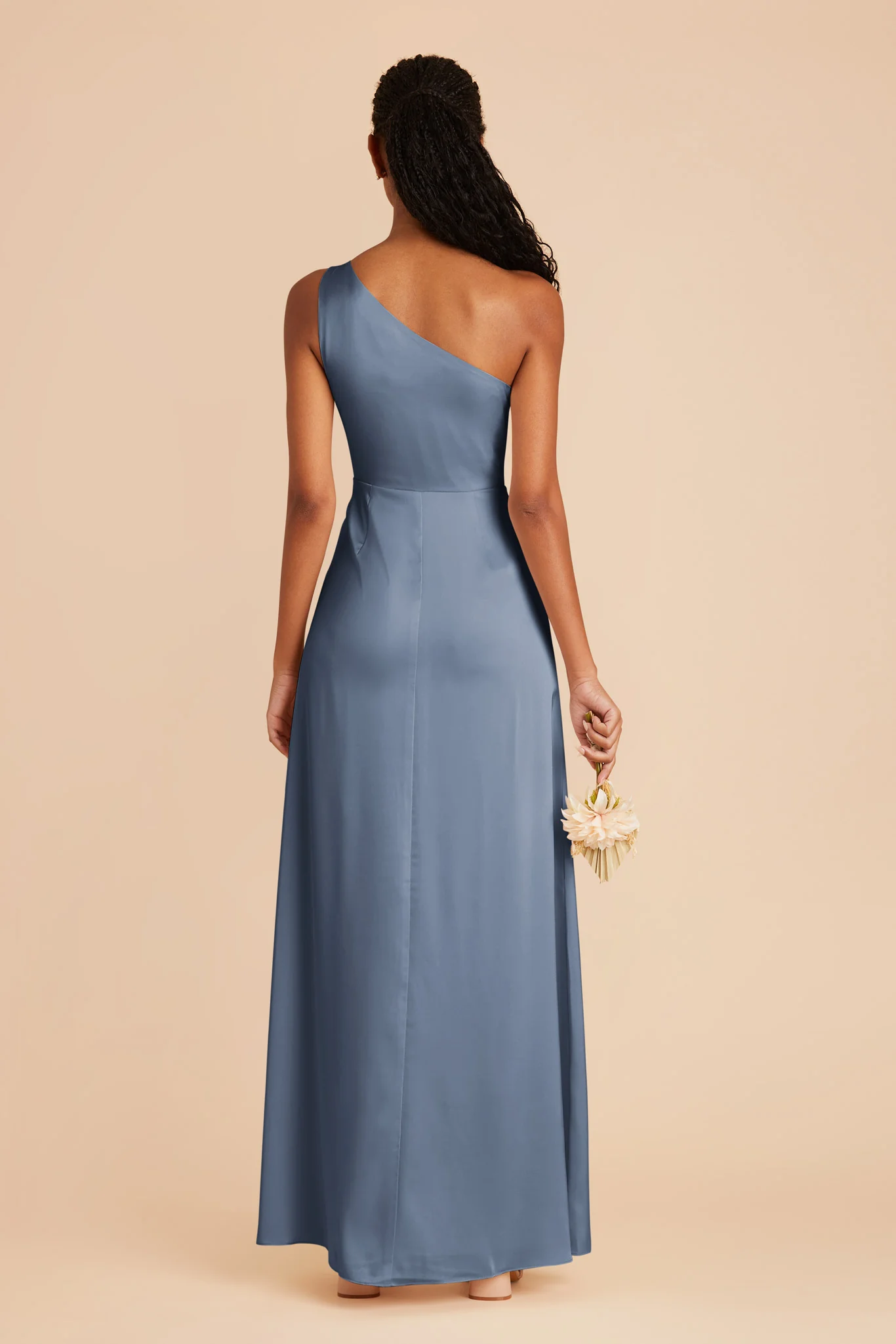 Kira Matte Satin Dress - French Blue - Image 5