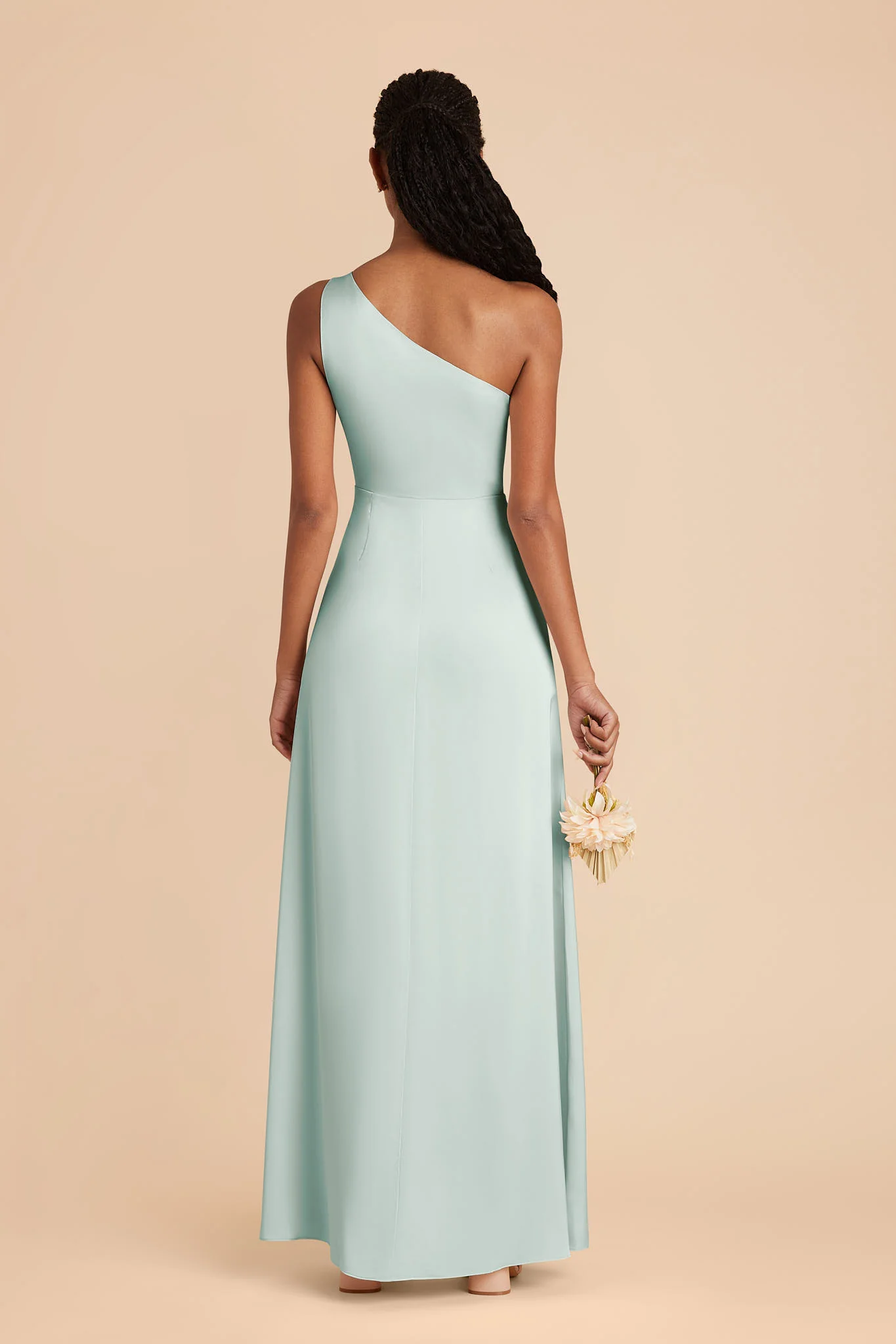 Kira Matte Satin Dress - Mint - Image 5