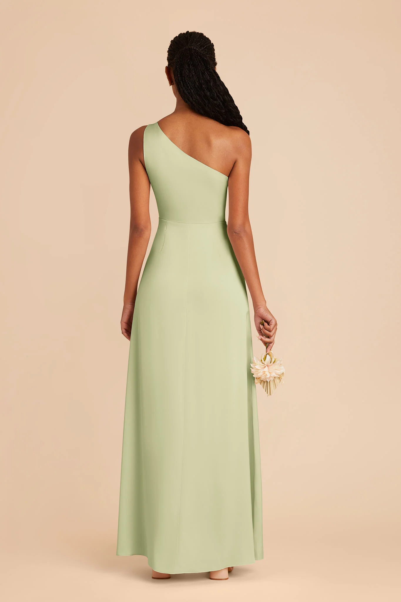 Kira Matte Satin Dress - Pale Pistachio - Image 4