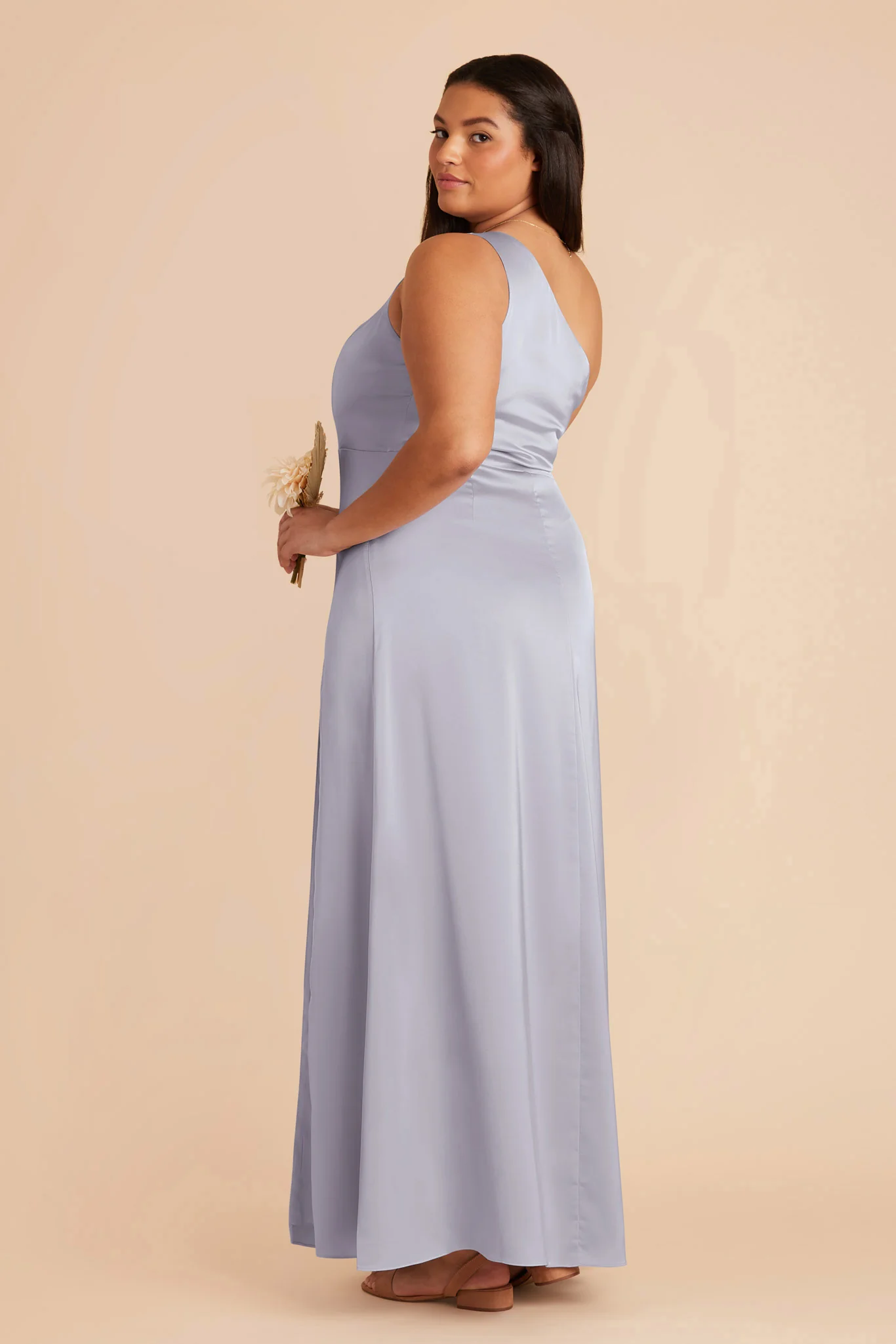Kira Matte Satin Dress - Periwinkle Blue - Image 10