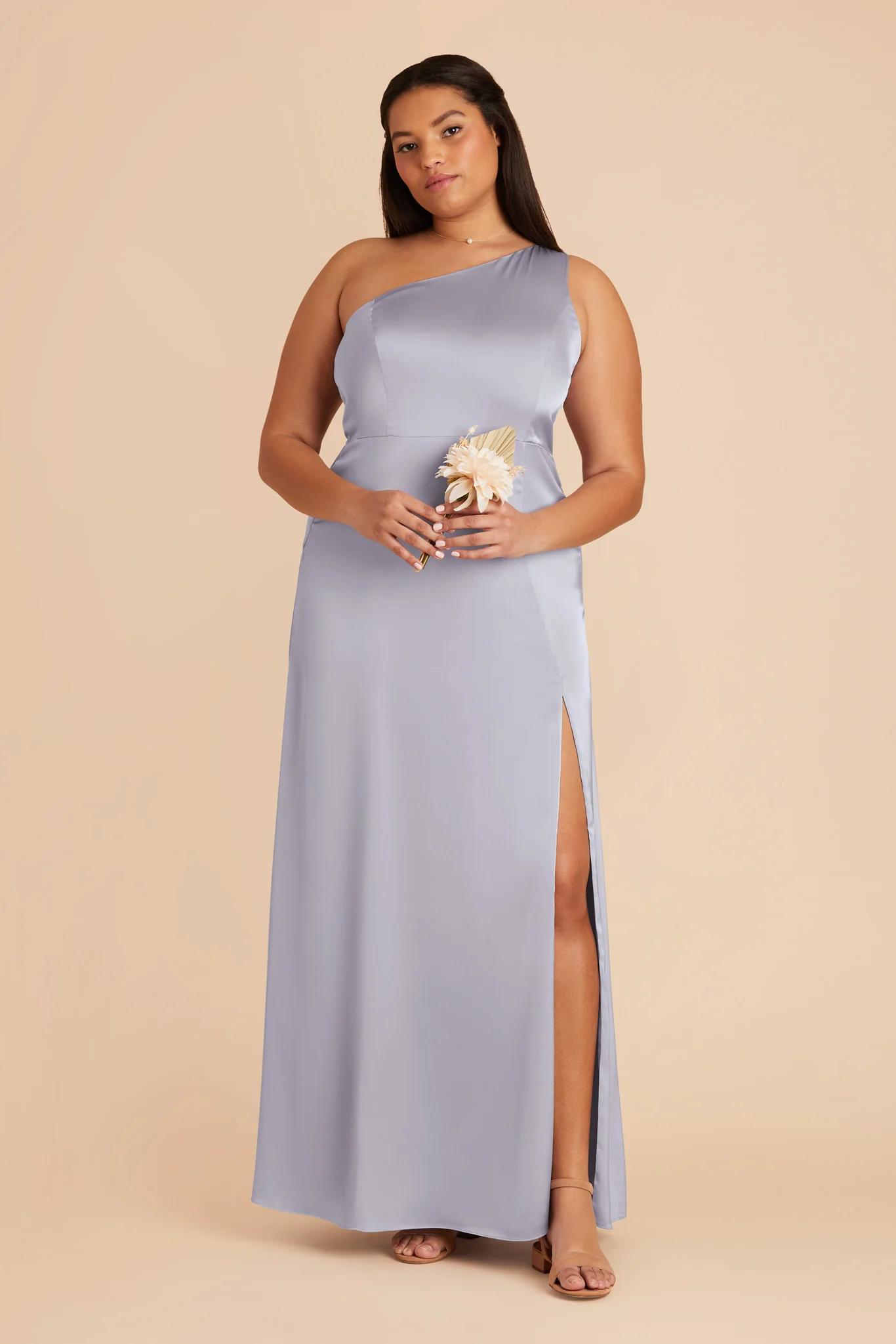 Kira Matte Satin Dress - Periwinkle Blue - Image 8