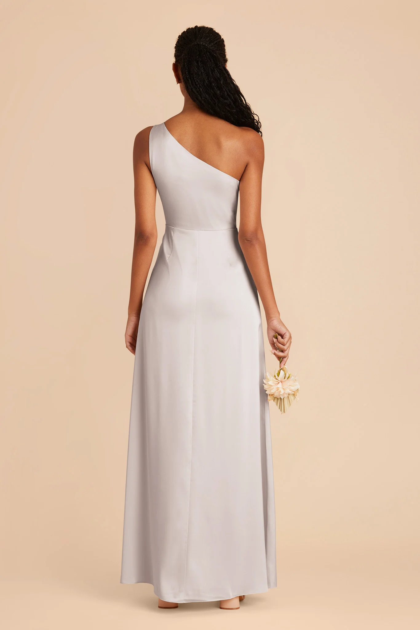 Kira Matte Satin Dress - Platinum - Image 5