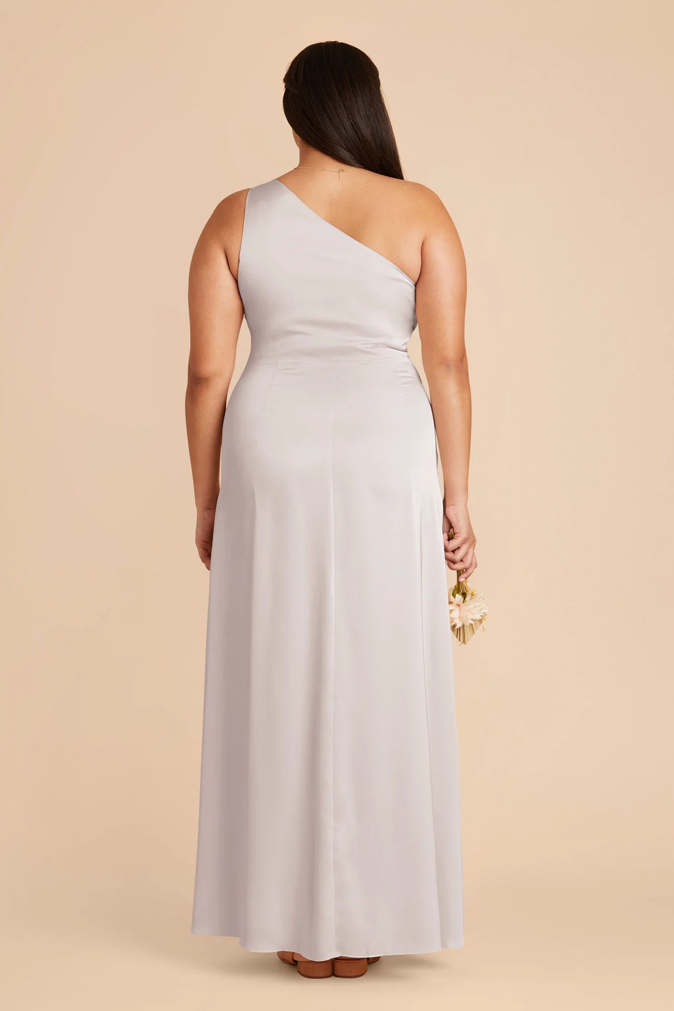 Kira Matte Satin Dress - Platinum - Image 7