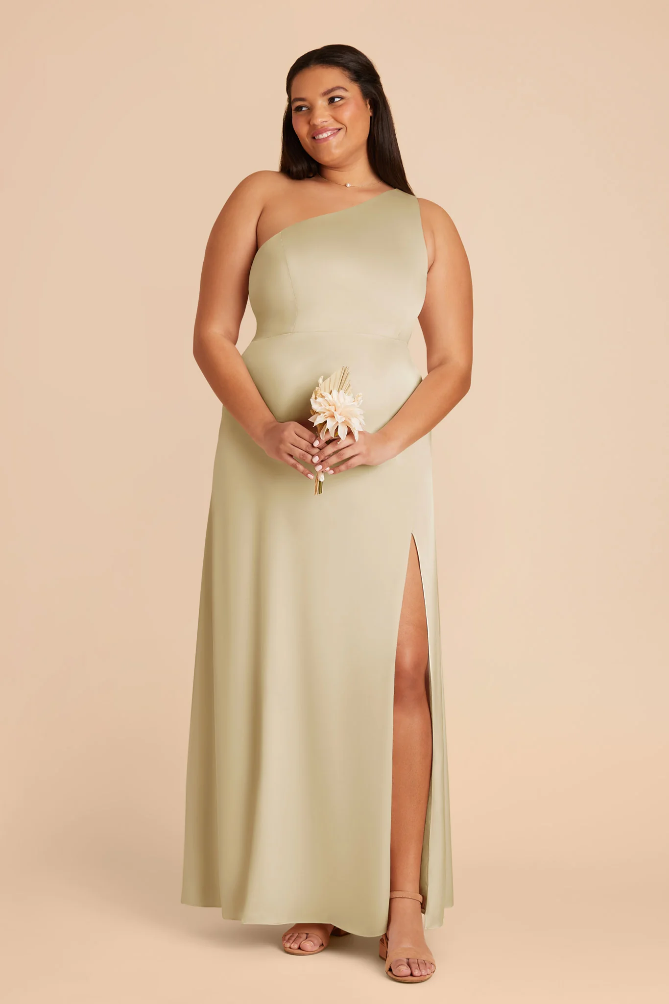 Kira Matte Satin Dress - Prosecco - Image 2