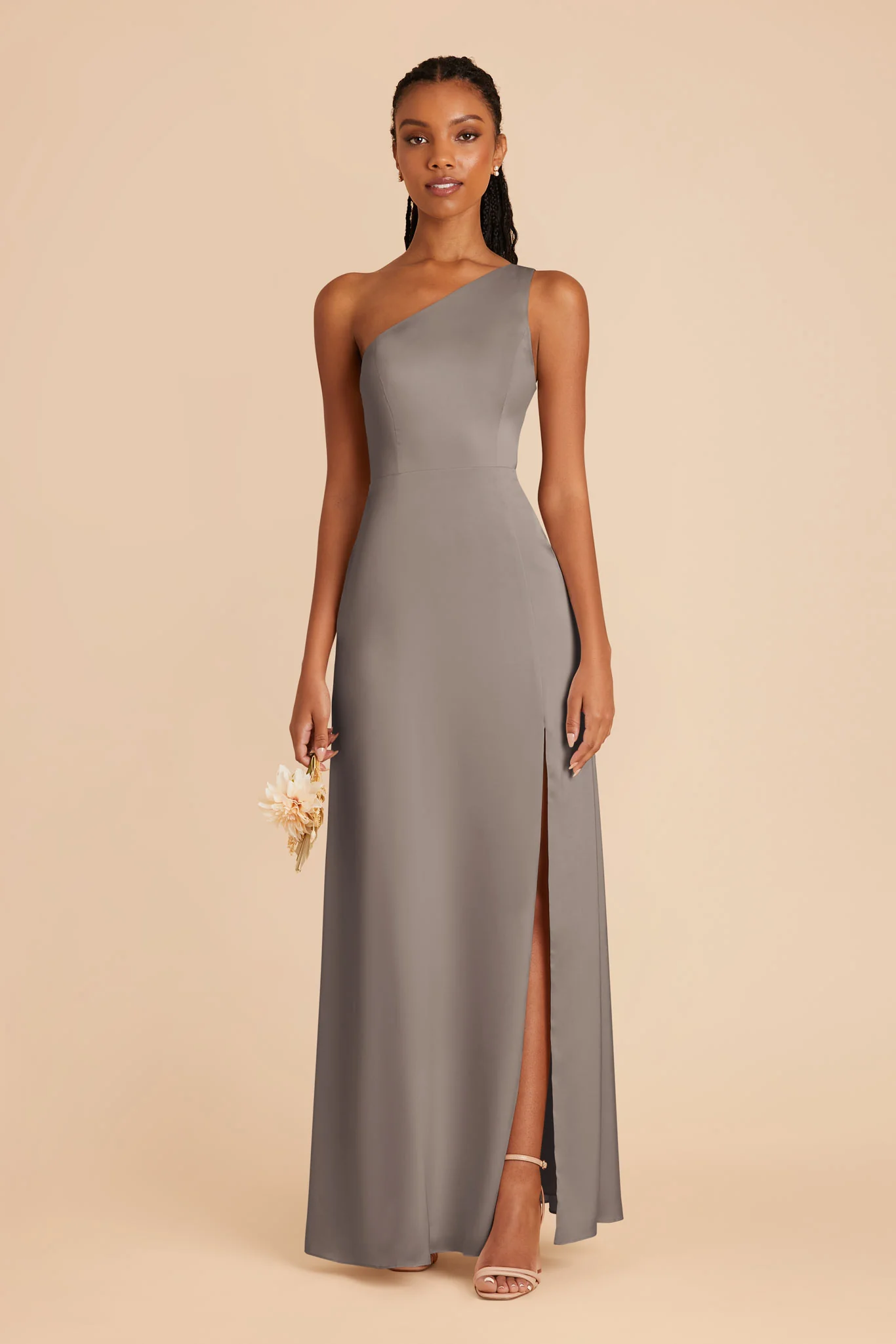 Kira Matte Satin Dress - Quartz