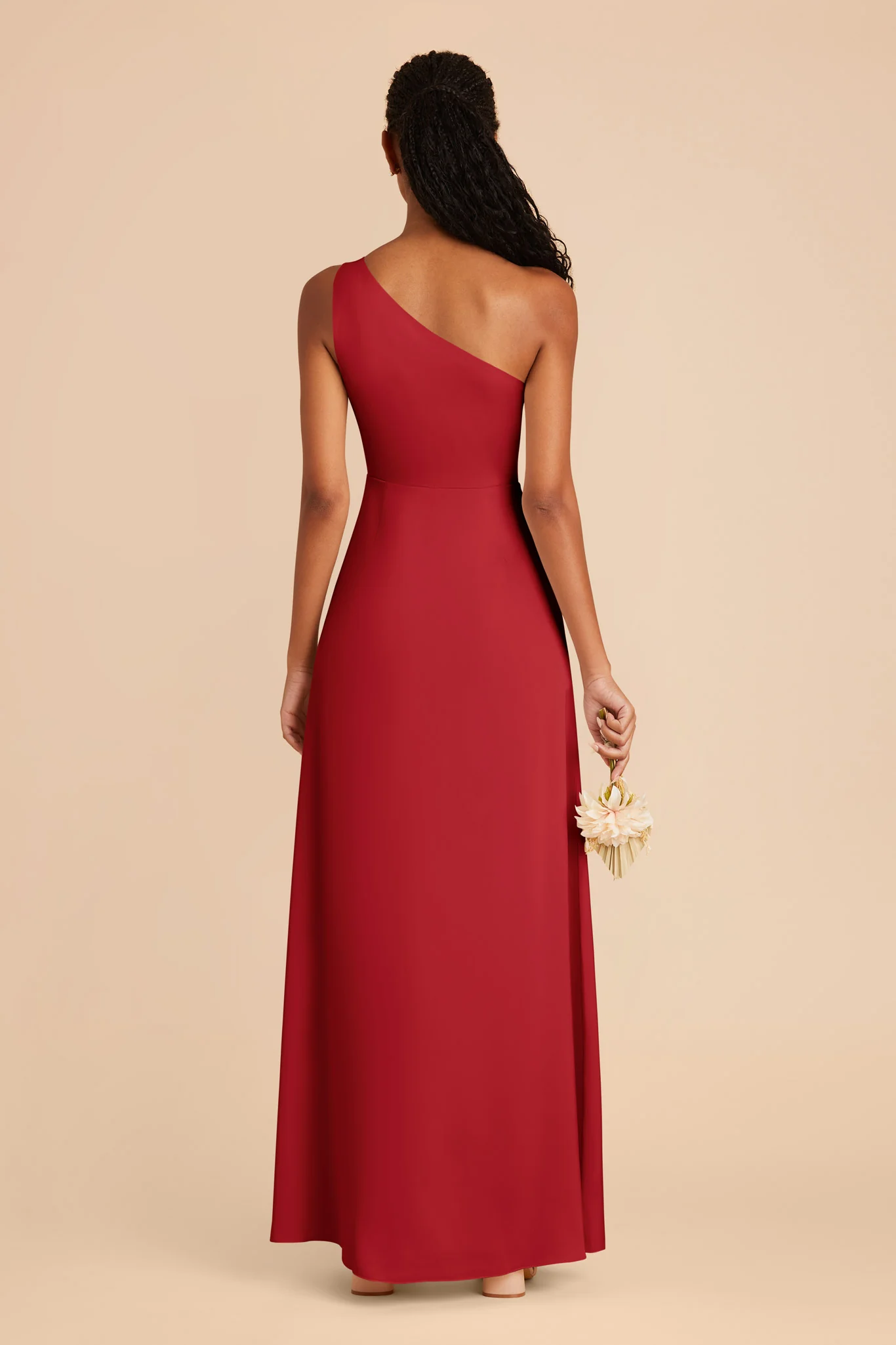Kira Matte Satin Dress - Ruby Red - Image 5