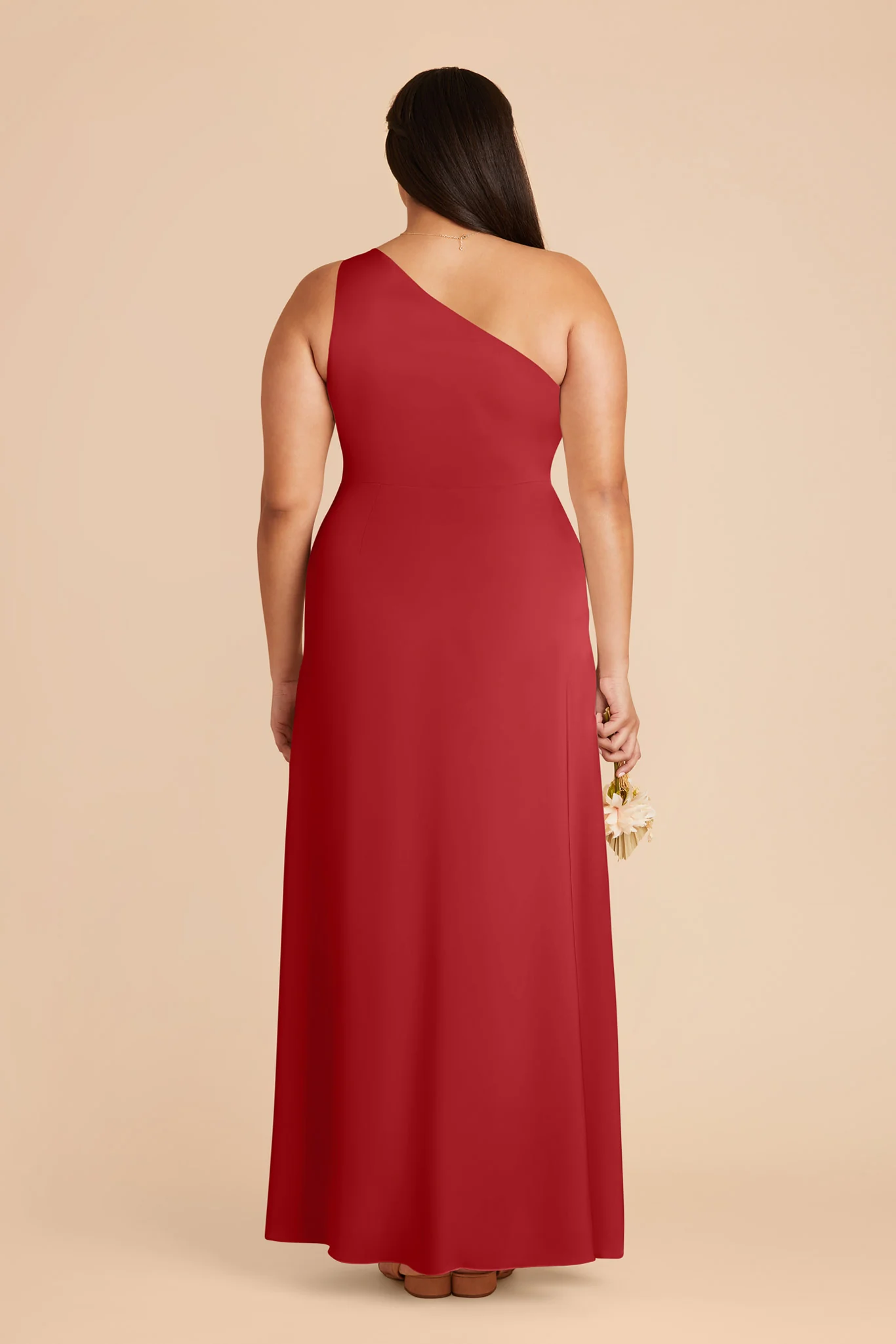 Kira Matte Satin Dress - Ruby Red - Image 7