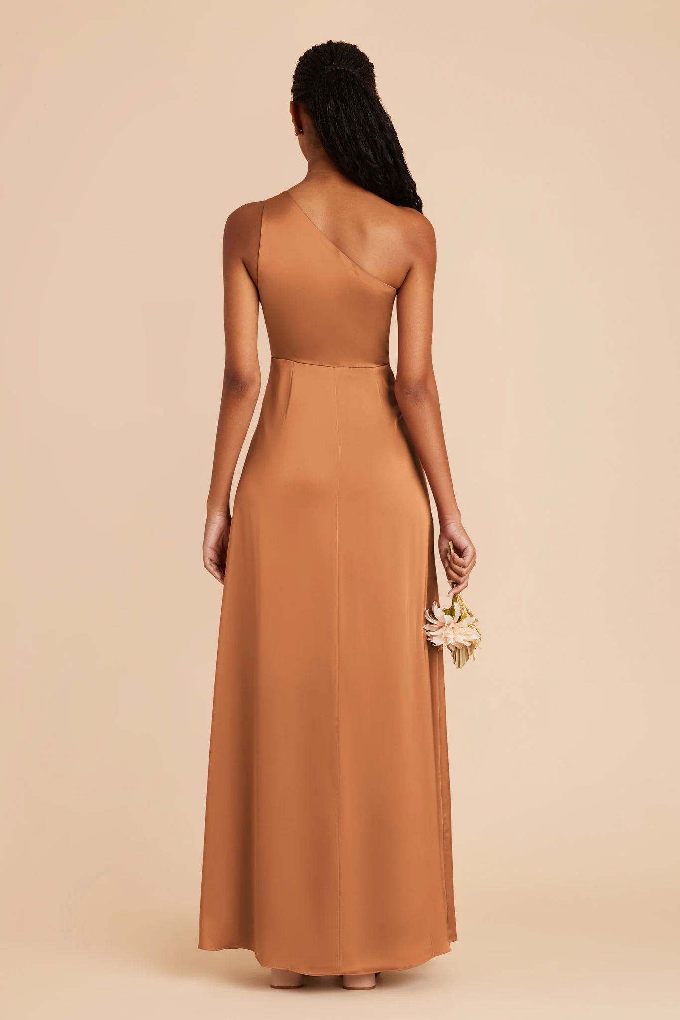 Kira Matte Satin Dress - Rust - Image 5