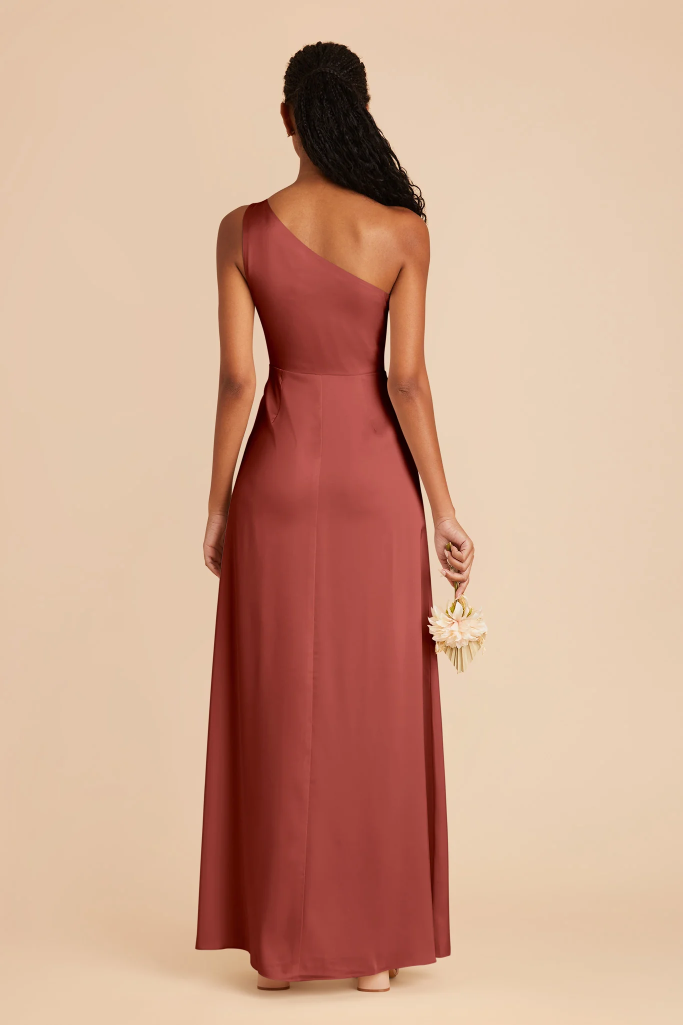 Kira Matte Satin Dress - Spice - Image 4