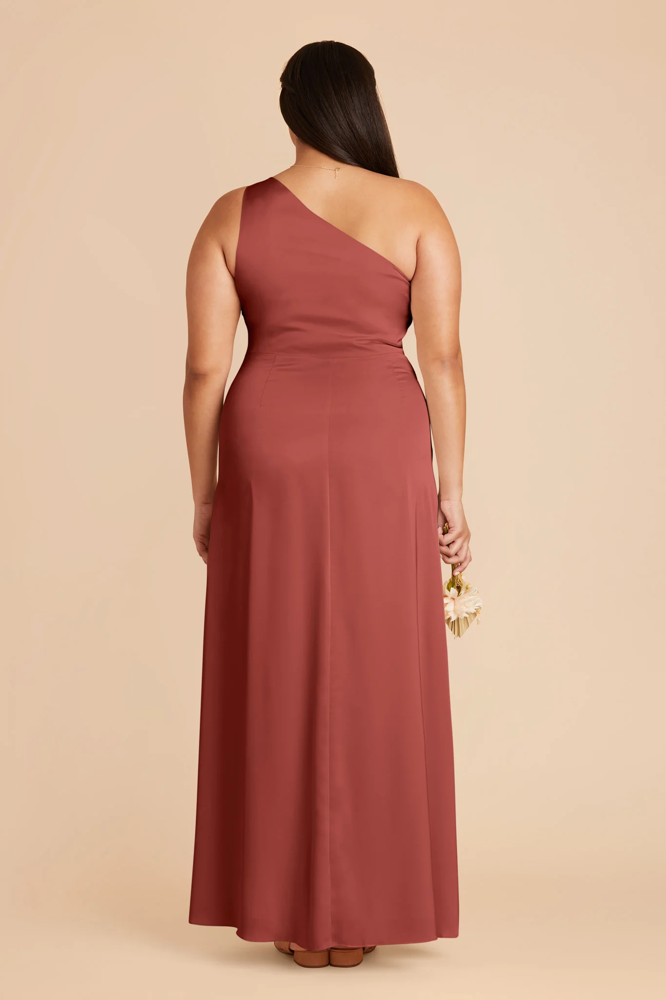 Kira Matte Satin Dress - Spice - Image 6