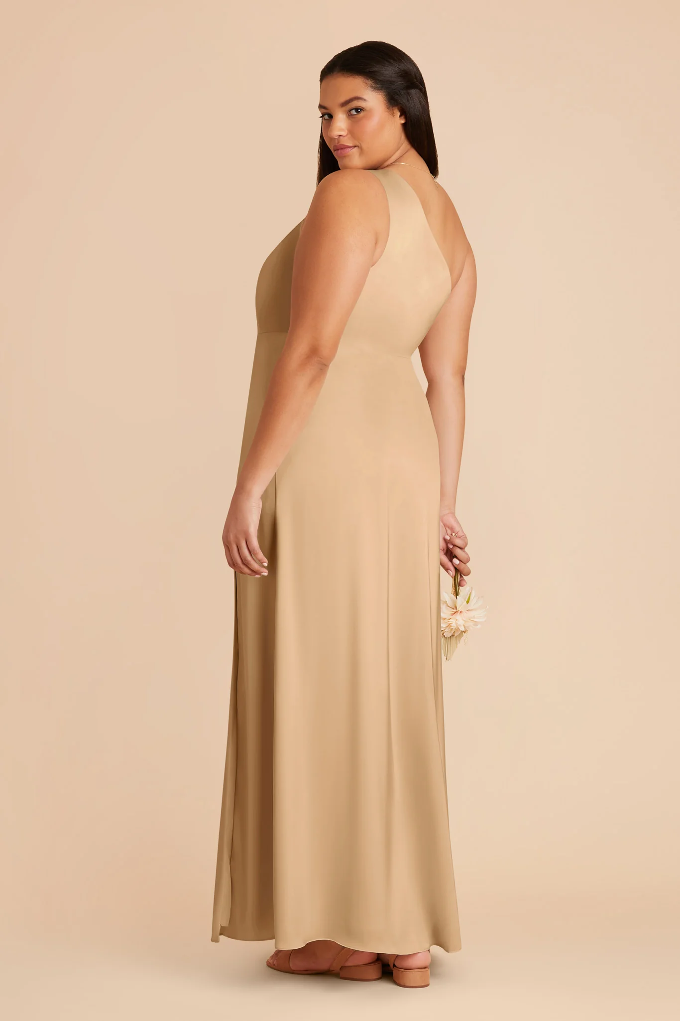 Kira Matte Satin Dress - Yellow Gold - Image 6