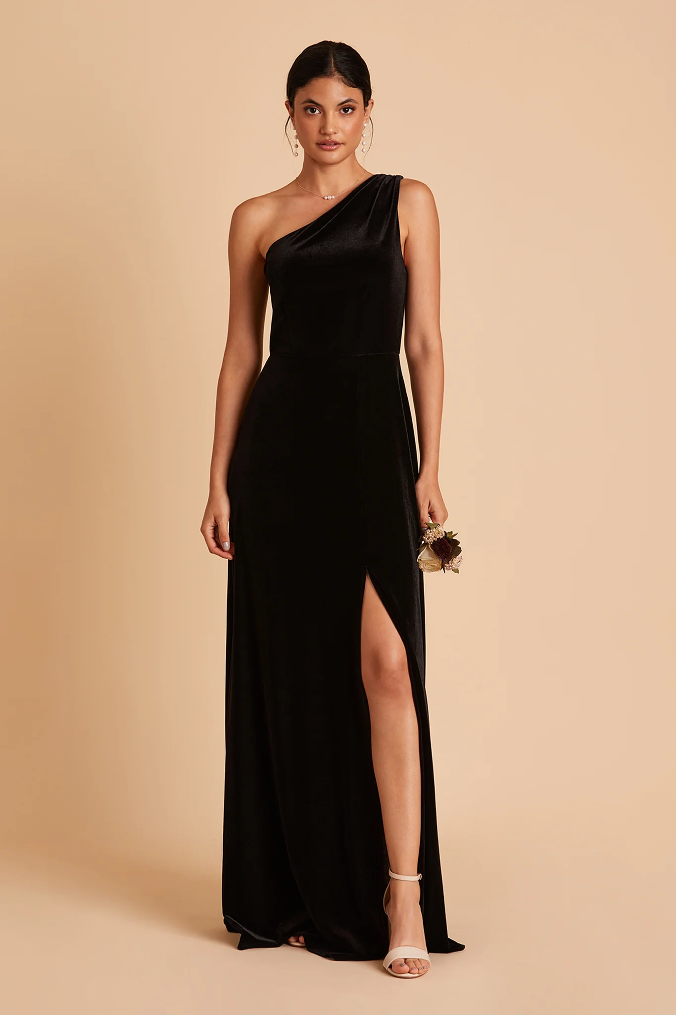 Kira Velvet Dress - Black - Image 3