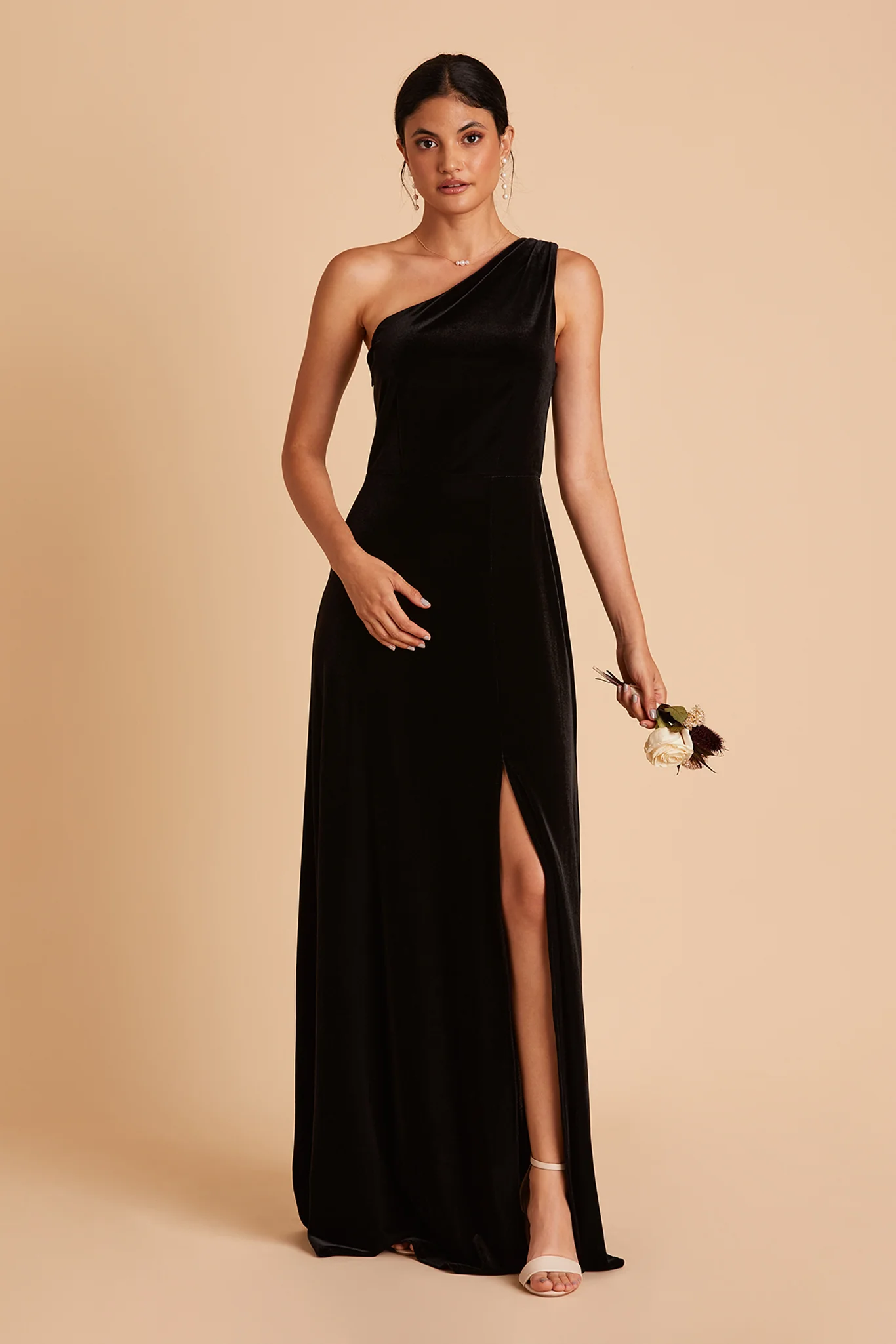Kira Velvet Dress - Black - Image 4