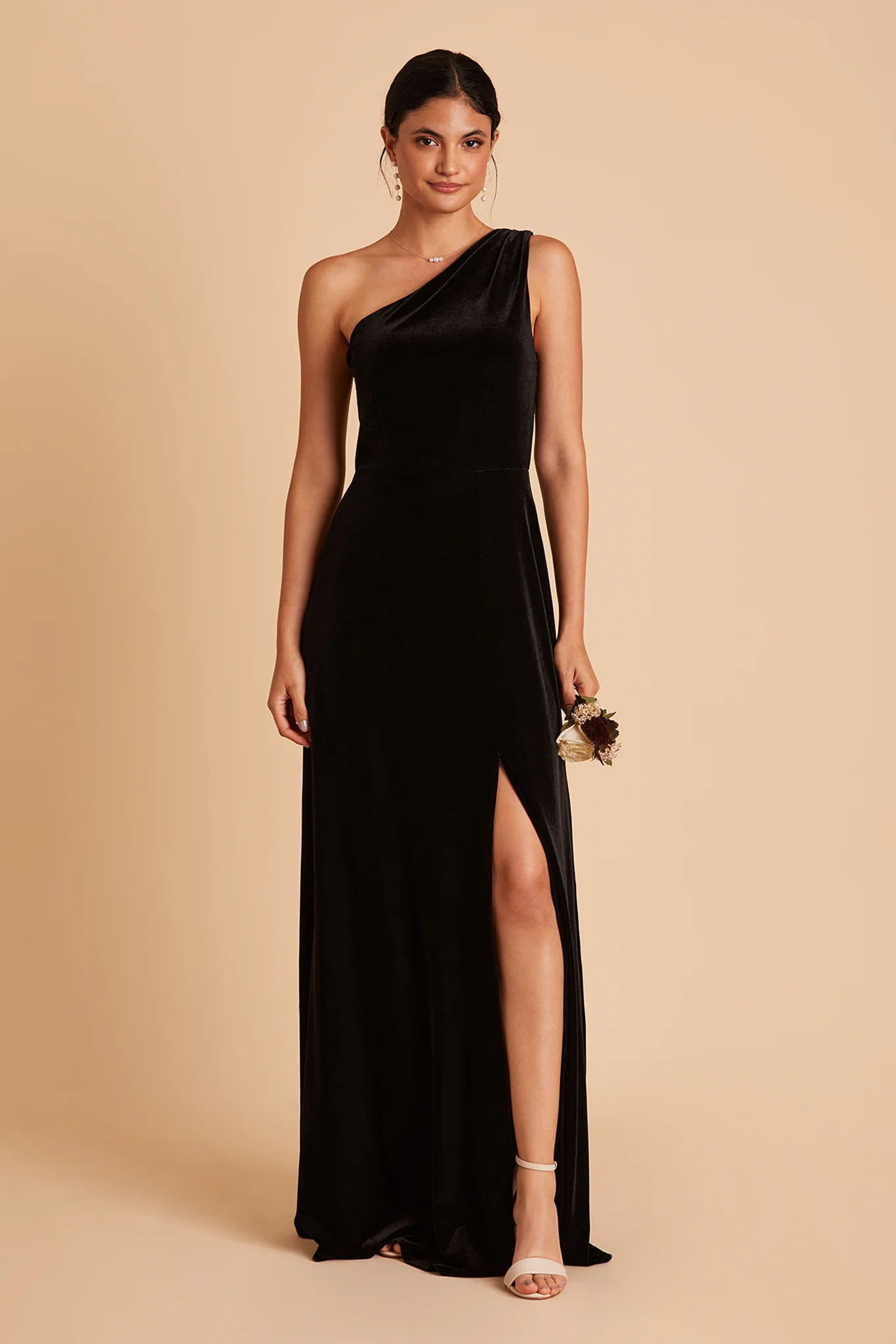 Kira Velvet Dress - Black - Image 5
