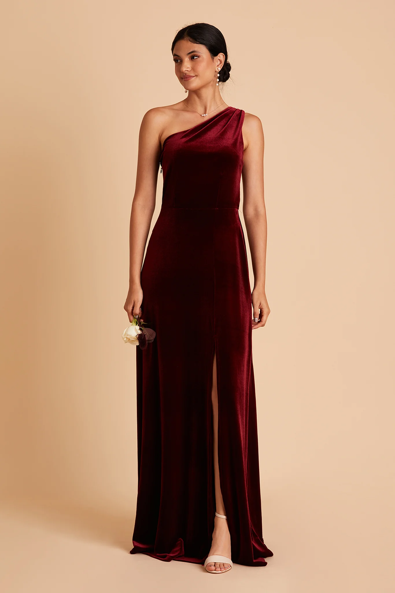 Kira Velvet Dress - Cabernet - Image 5