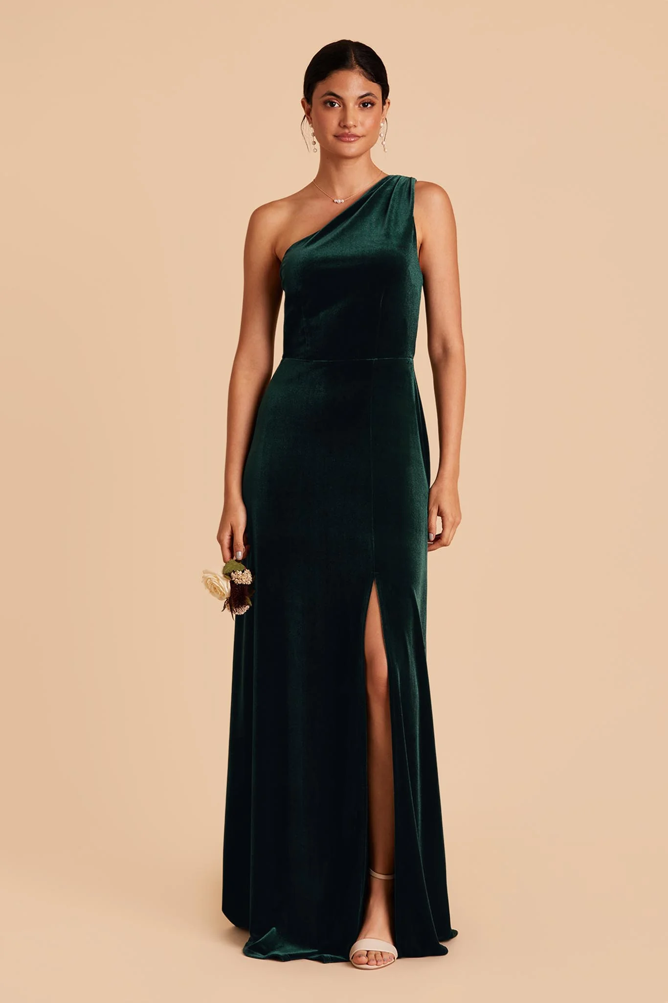 Kira Velvet Dress - Emerald - Image 3