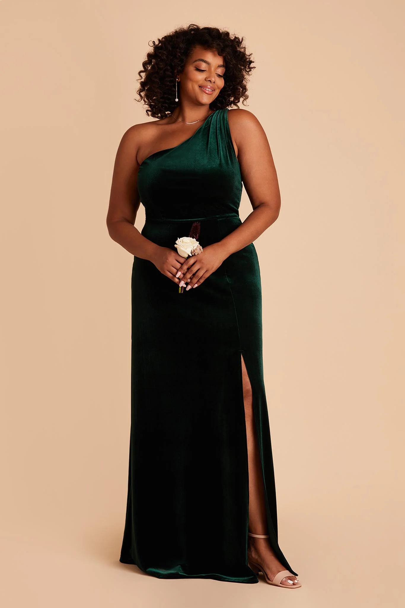 Kira Velvet Dress - Emerald - Image 6