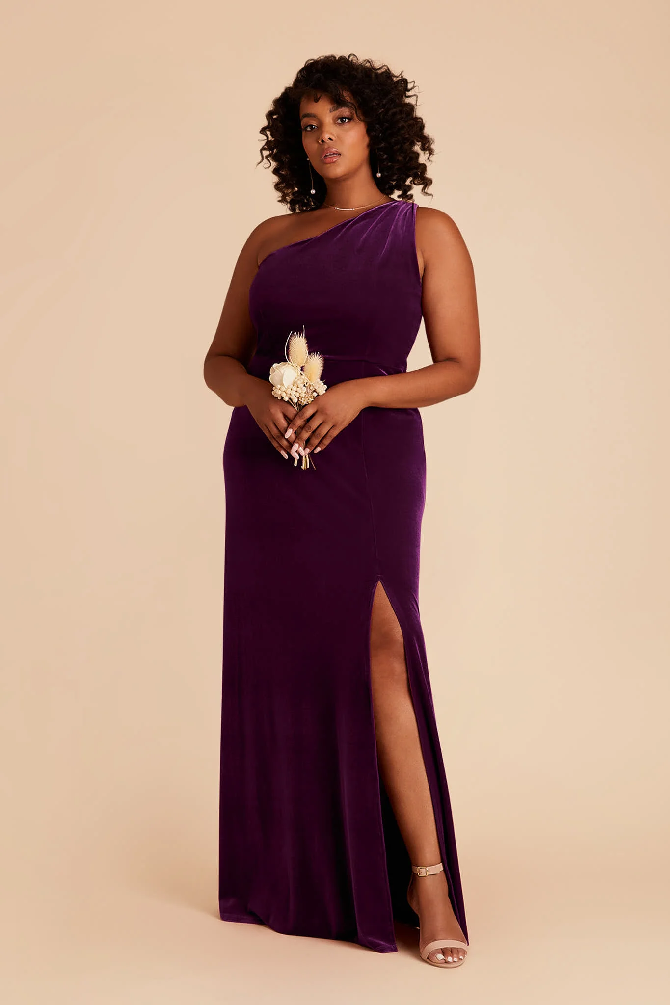Kira Velvet Dress - Fig - Image 6