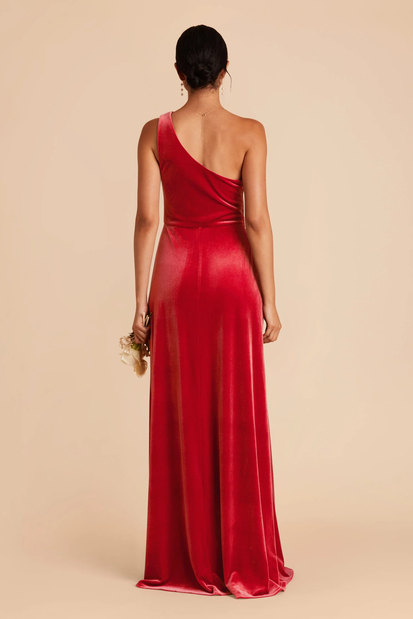 Kira Velvet Dress - Ruby Red - Image 5