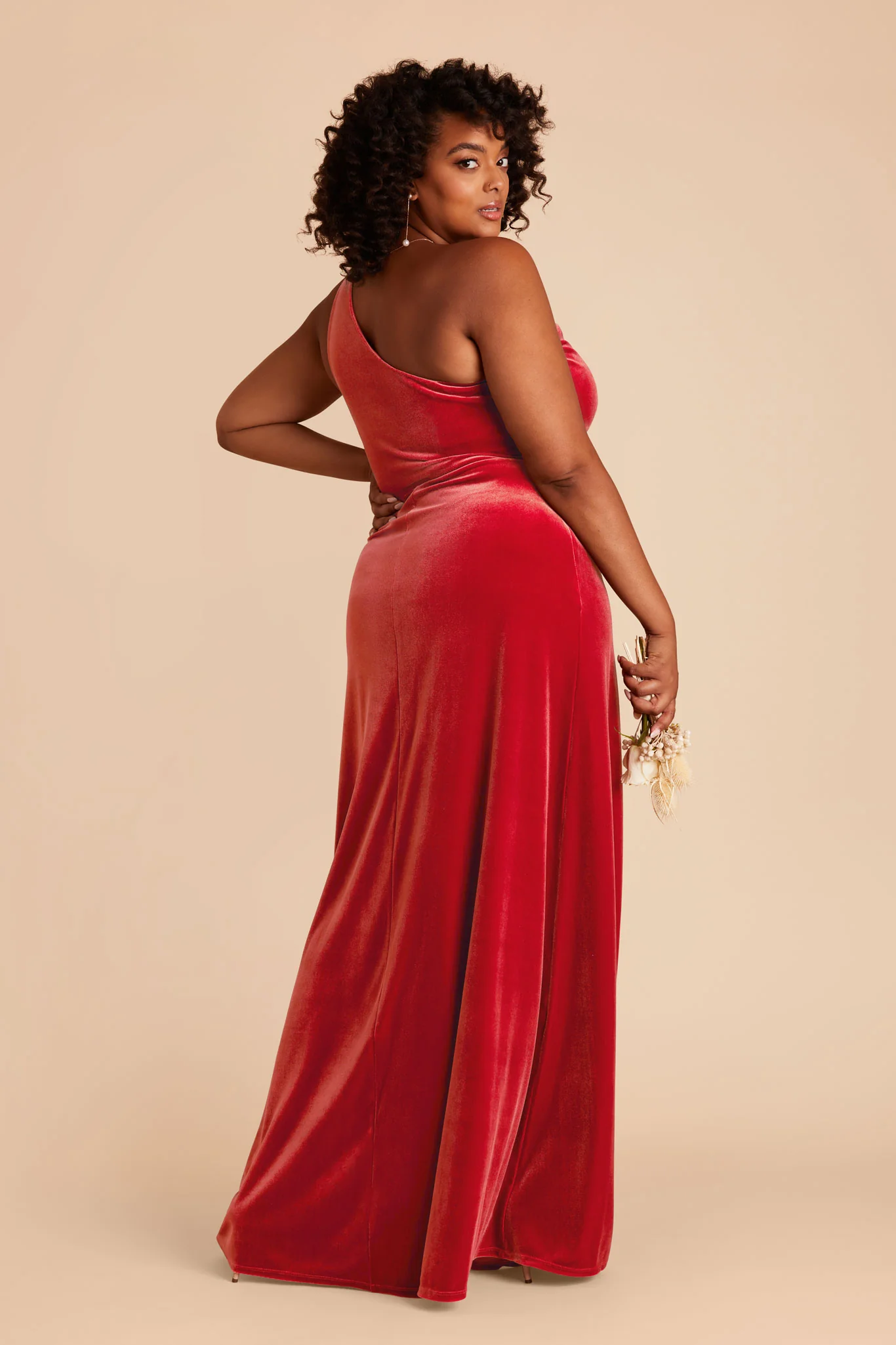 Kira Velvet Dress - Ruby Red - Image 7