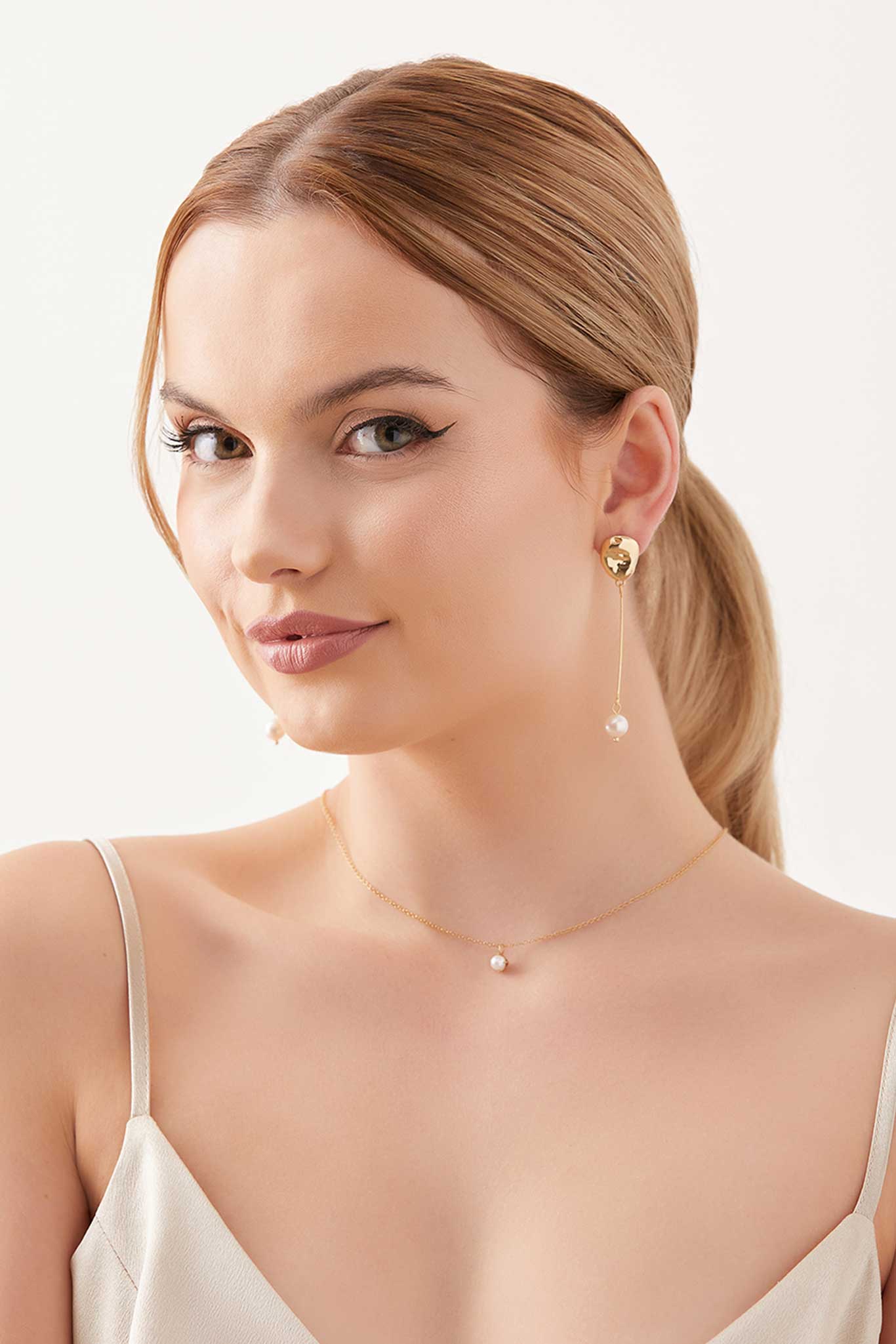 Kylie Earrings by Petit Moments - Gold - Image 2