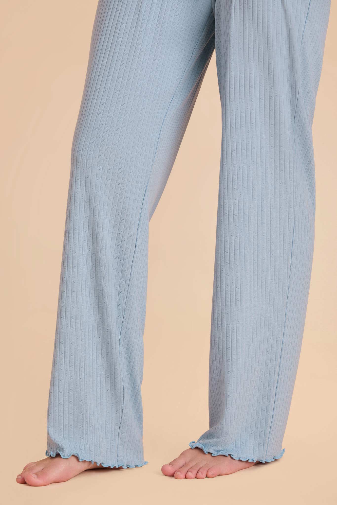 Lana Pointelle Pajama Set - Mist Blue - Image 3
