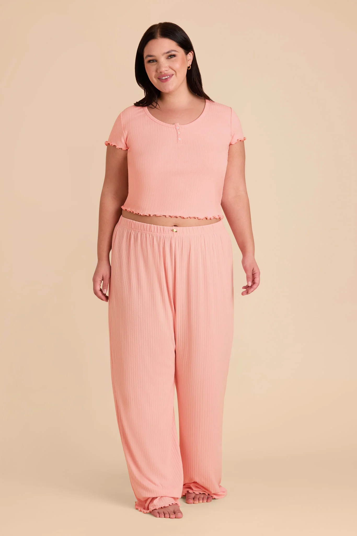 Lana Pointelle Pajama Set - Pink - Image 12