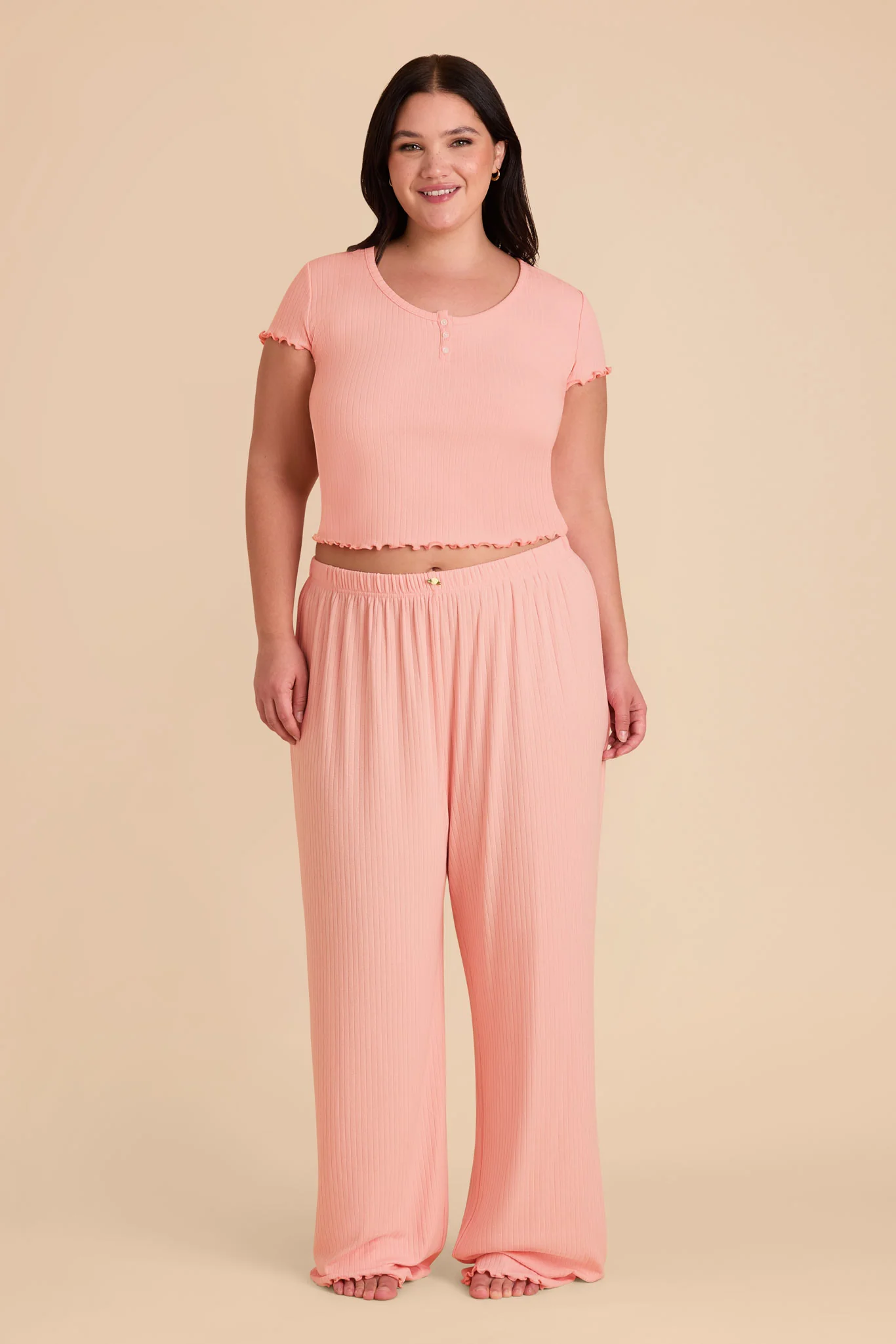 Lana Pointelle Pajama Set - Pink - Image 13