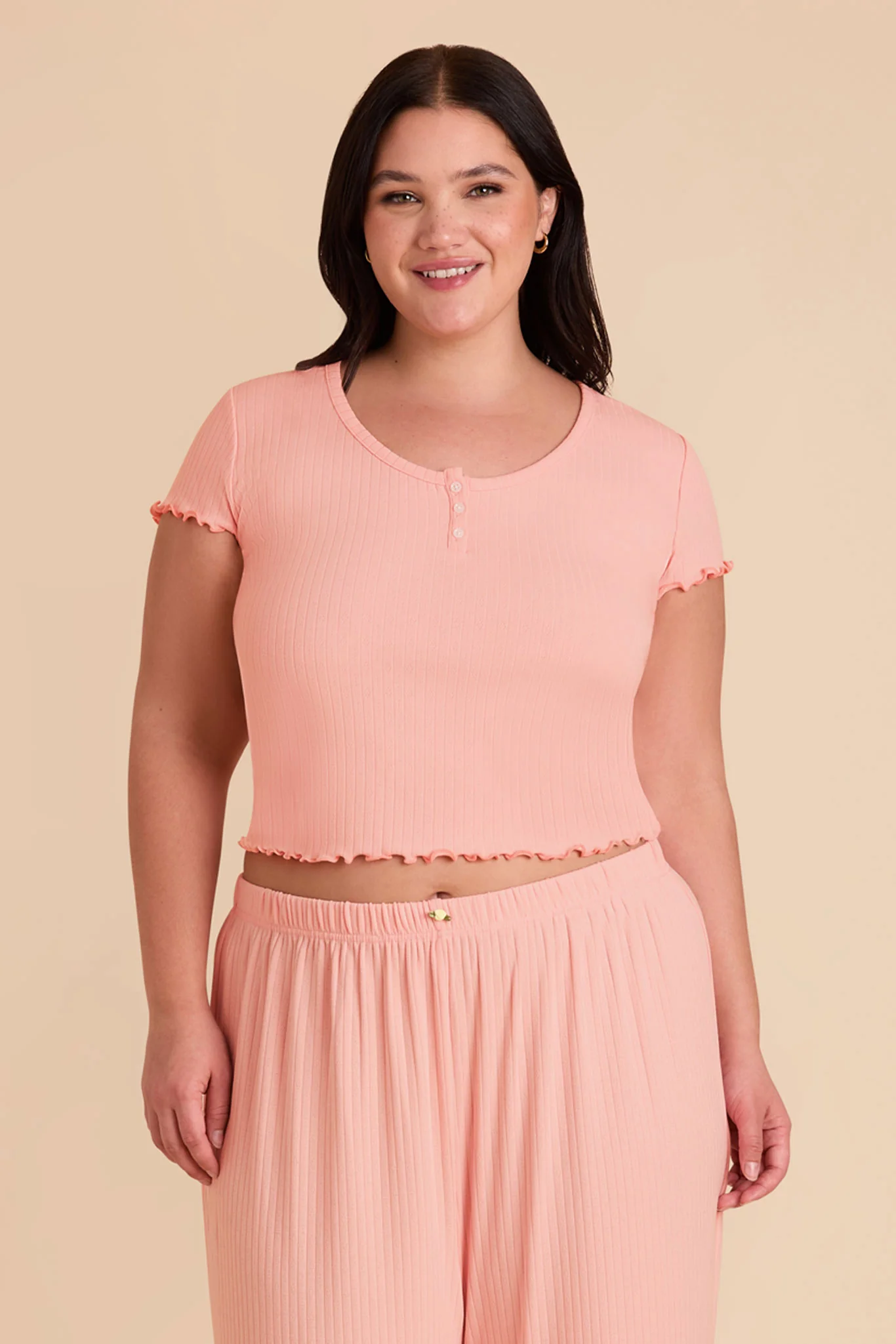 Lana Pointelle Pajama Set - Pink - Image 14