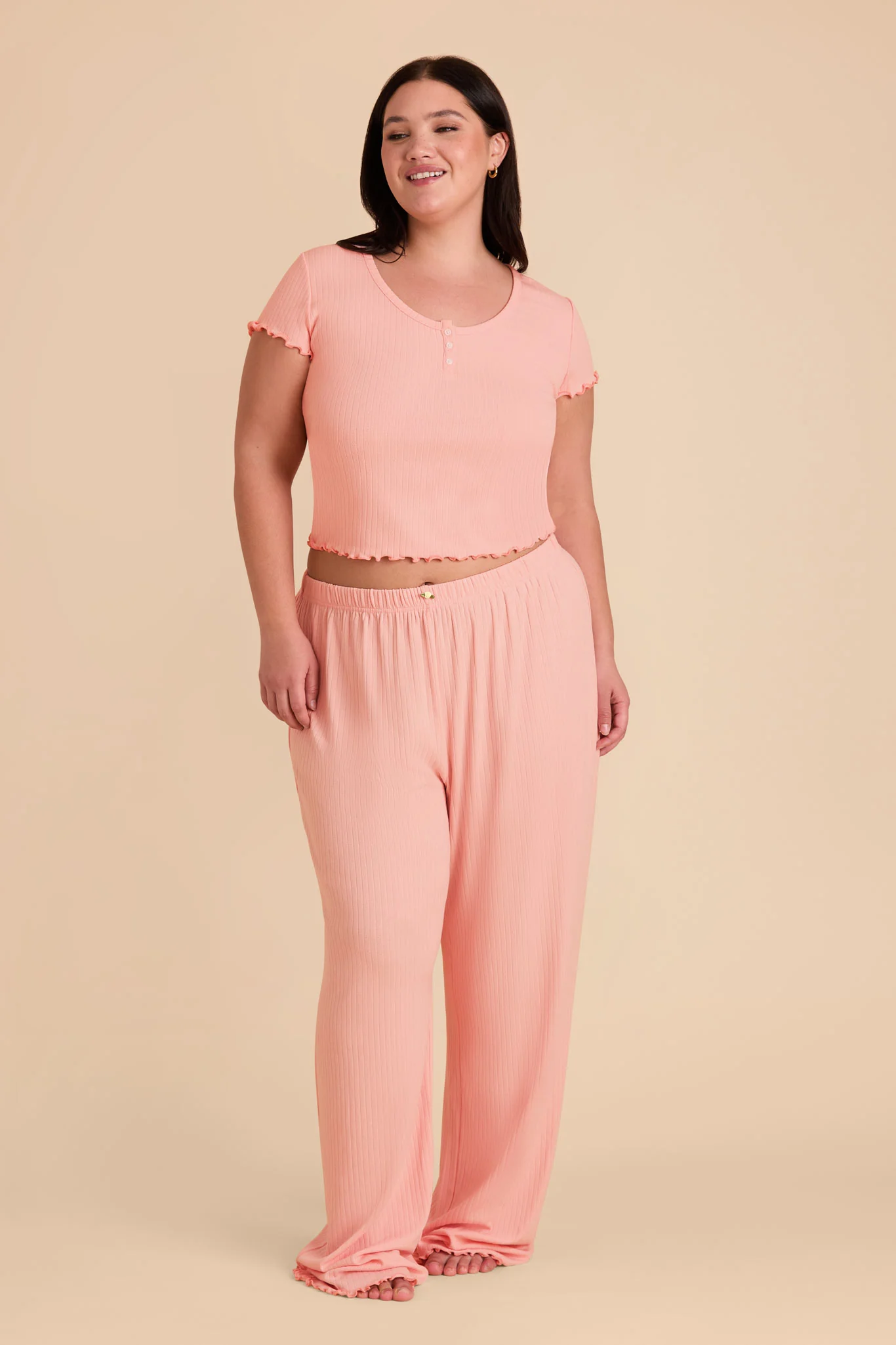 Lana Pointelle Pajama Set - Pink - Image 2