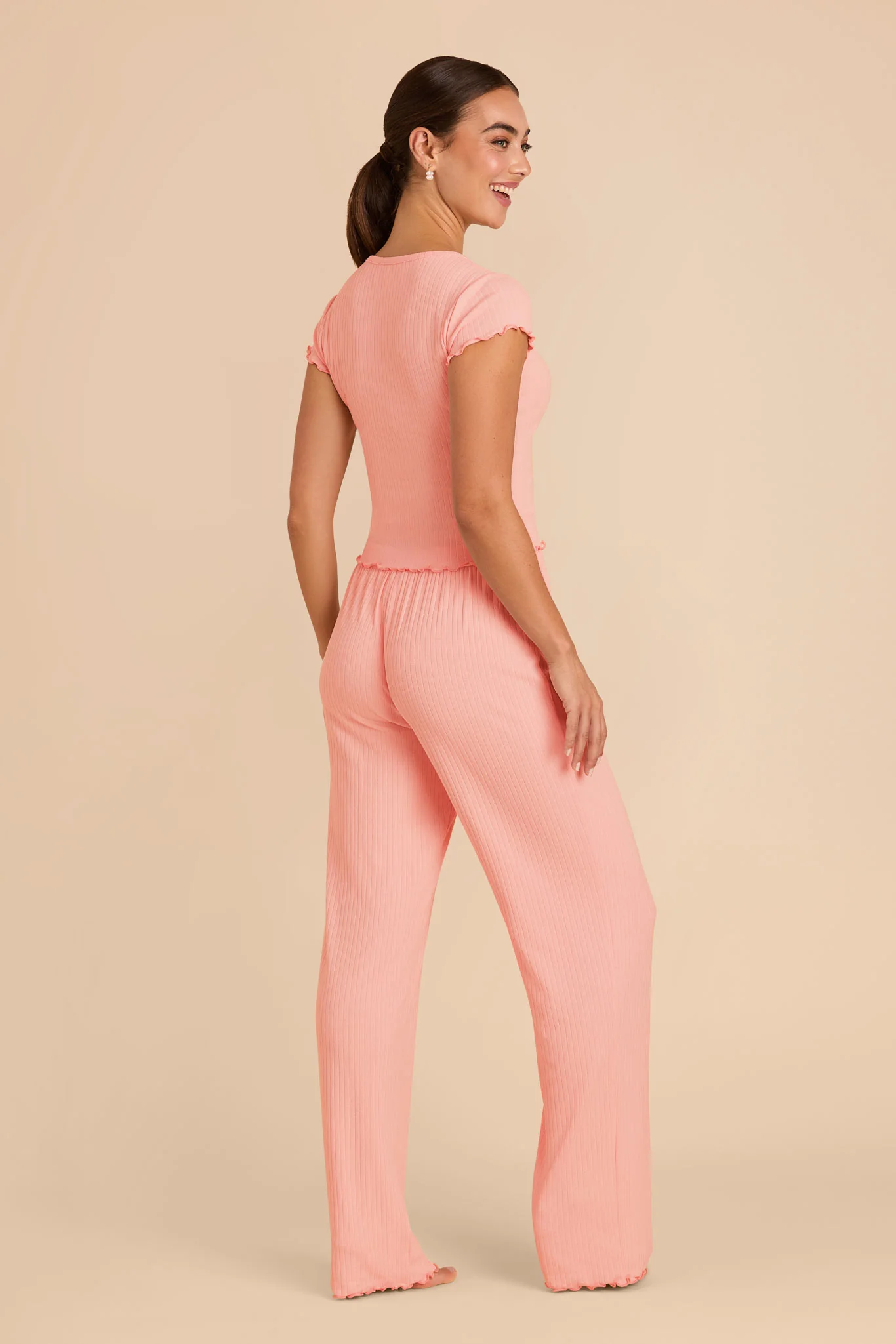 Lana Pointelle Pajama Set - Pink - Image 7