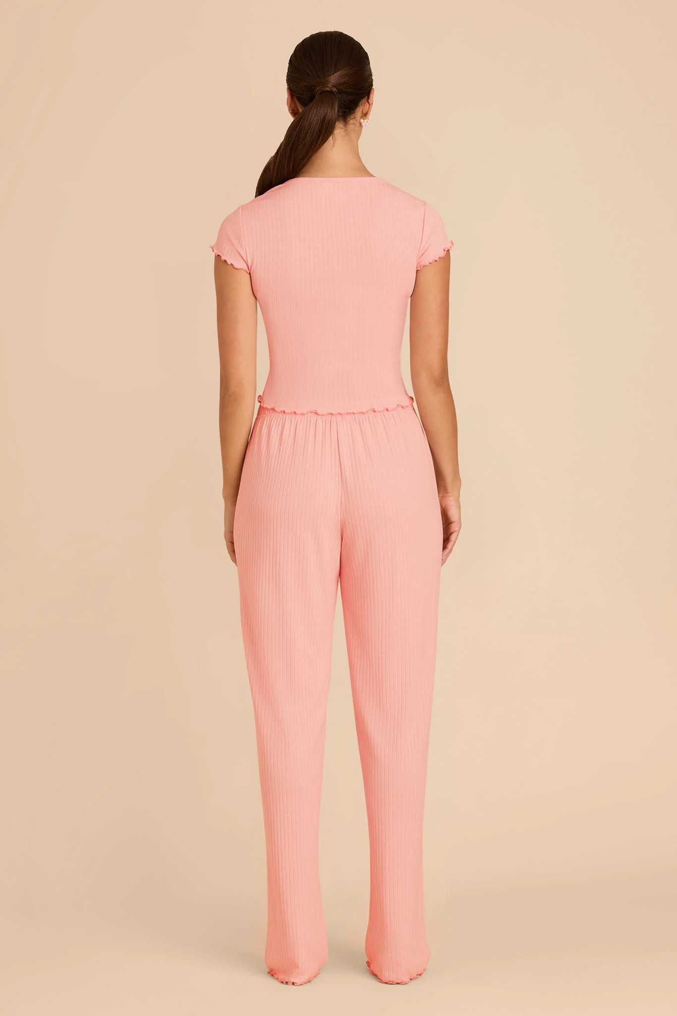 Lana Pointelle Pajama Set - Pink - Image 8