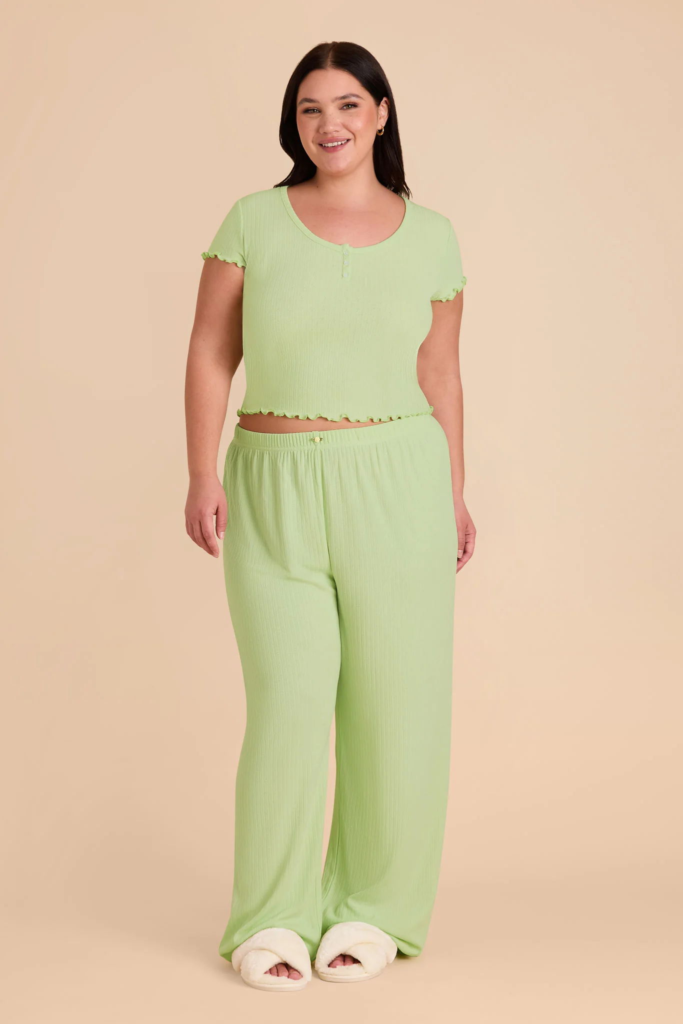 Lana Pointelle Pajama Set - Cactus - Image 2